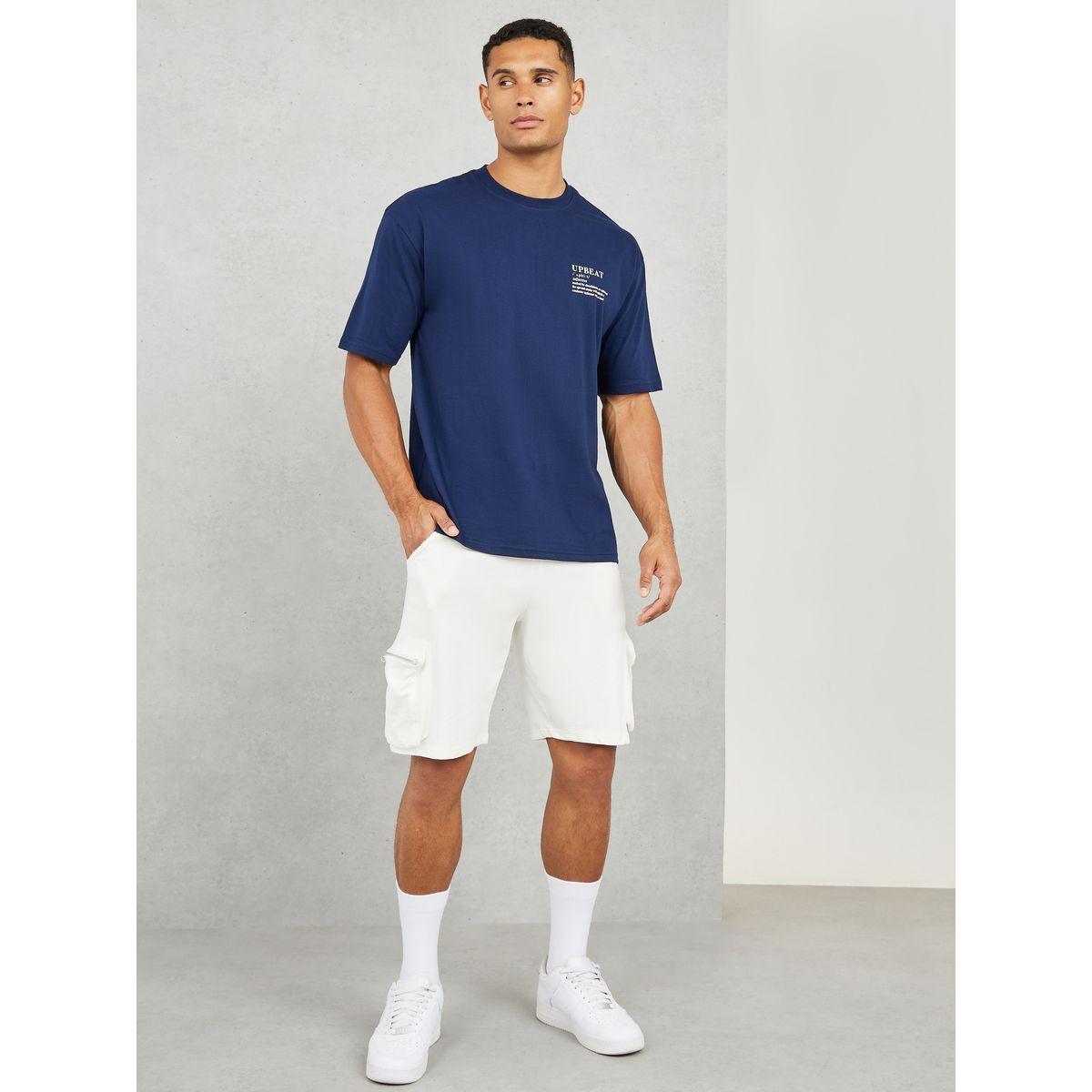 Styli Cotton Rich Oversized Upbeat Slogan Print T-Shirt-men-clothing-tshirtsandpolos-tshirts-image-2