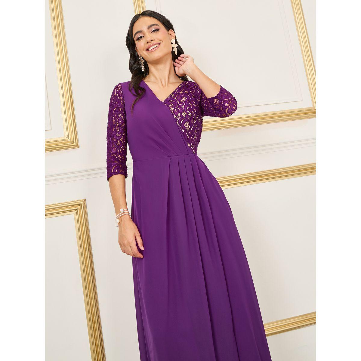 Styli Lace Detail Pleated A-line Maxi Dress-women-clothing-dresses-image-2
