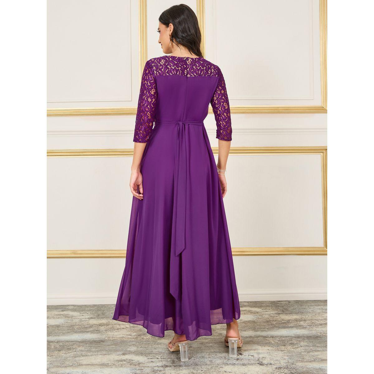 Styli Lace Detail Pleated A-line Maxi Dress-women-clothing-dresses-image-4