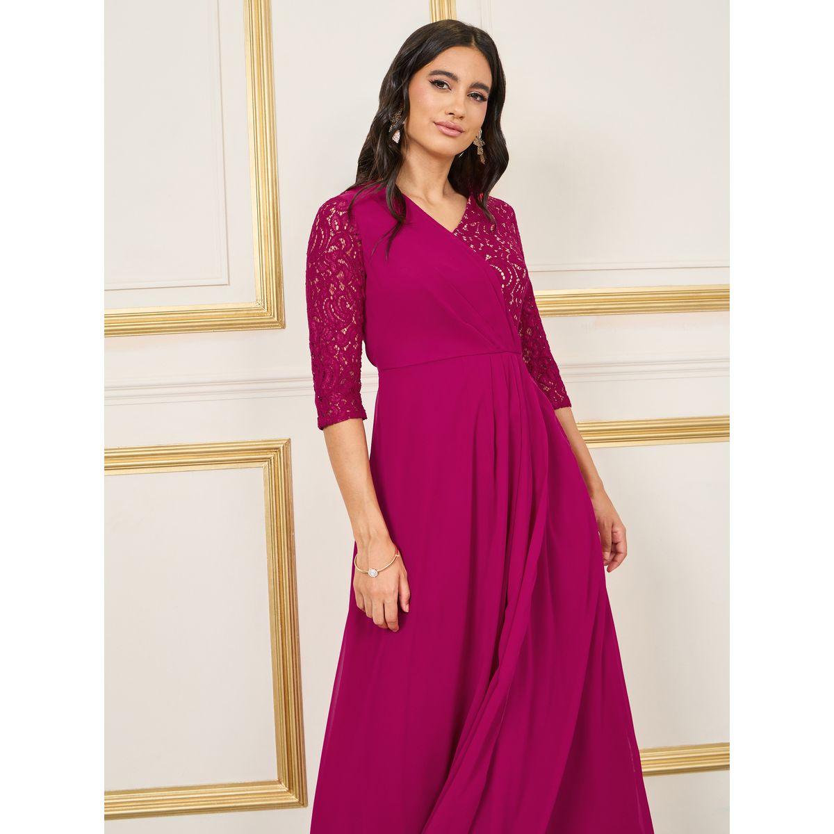 Styli Lace Detail Pleated A-line Maxi Dress-women-clothing-dresses-image-2