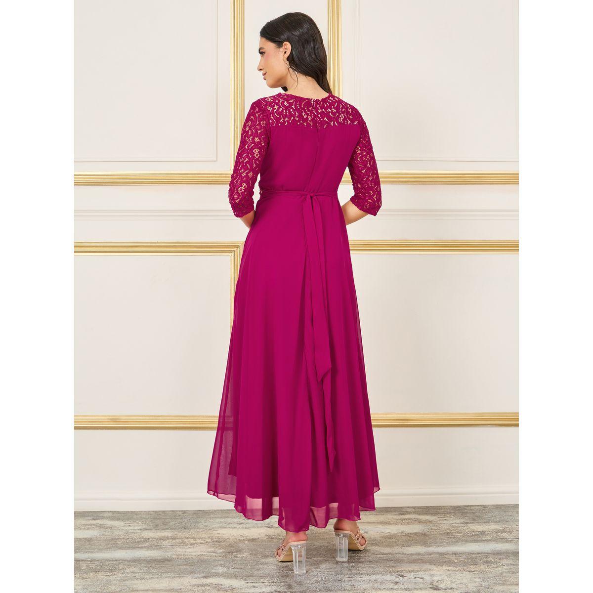 Styli Lace Detail Pleated A-line Maxi Dress-women-clothing-dresses-image-4