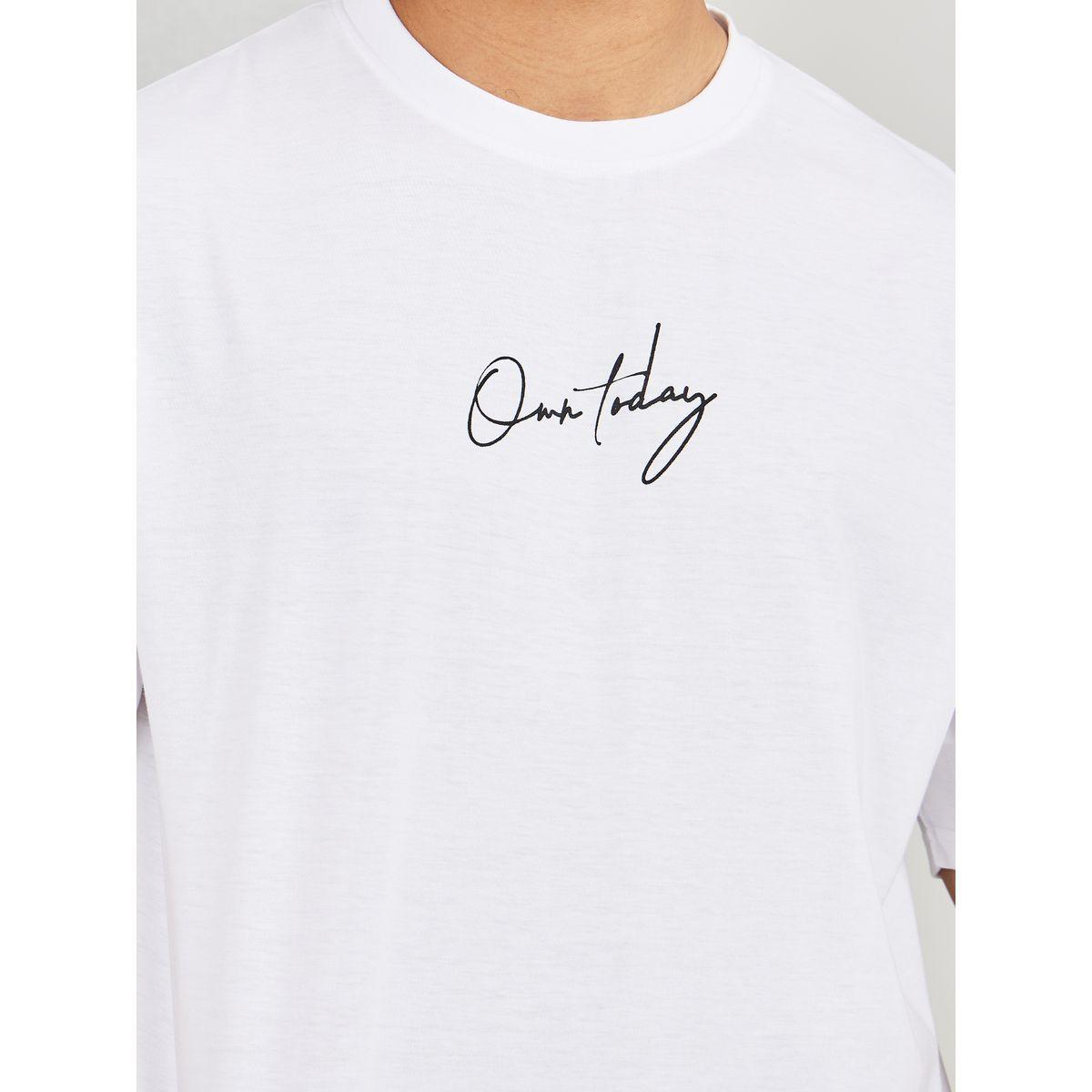 Styli Cotton Rich Oversized Own Today Print T-Shirt-men-clothing-tshirtsandpolos-tshirts-image-3