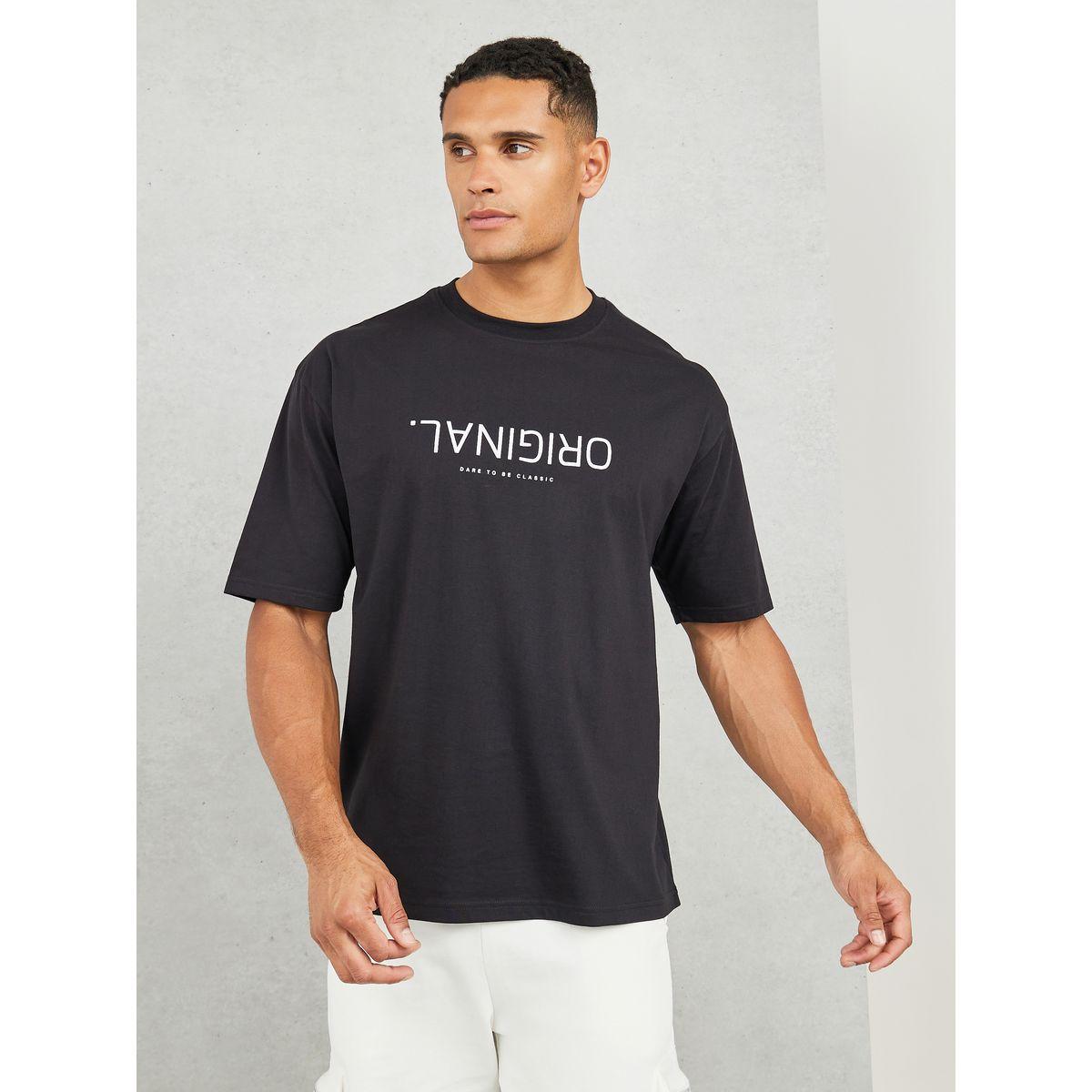 Styli Cotton Rich Oversized Original Upside Down Text Print T-Shirt-men-clothing-tshirtsandpolos-tshirts-image-3