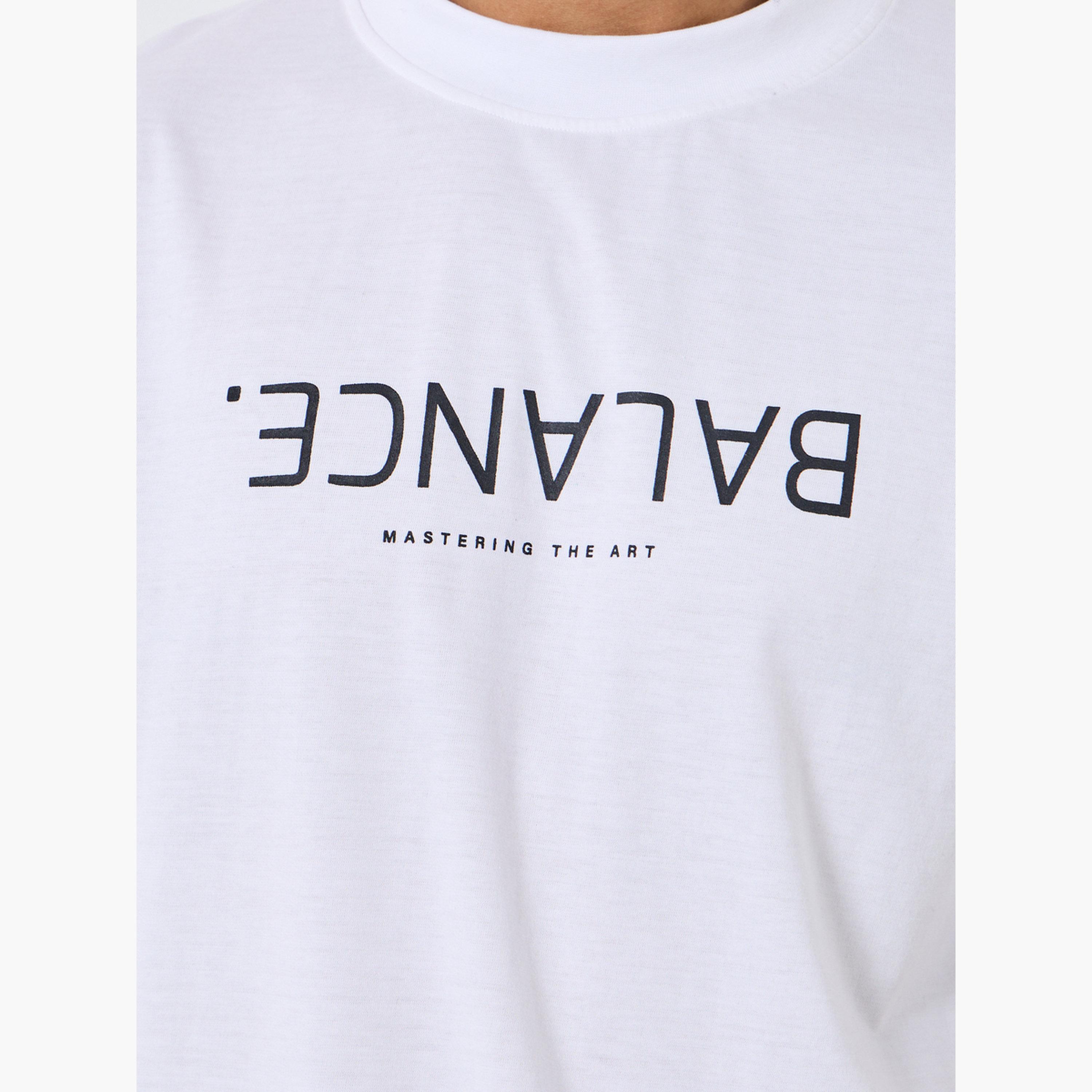 Styli Men White Graphic Slogan Crew Neck T-Shirt-men-clothing-tshirtsandpolos-tshirts-image-4