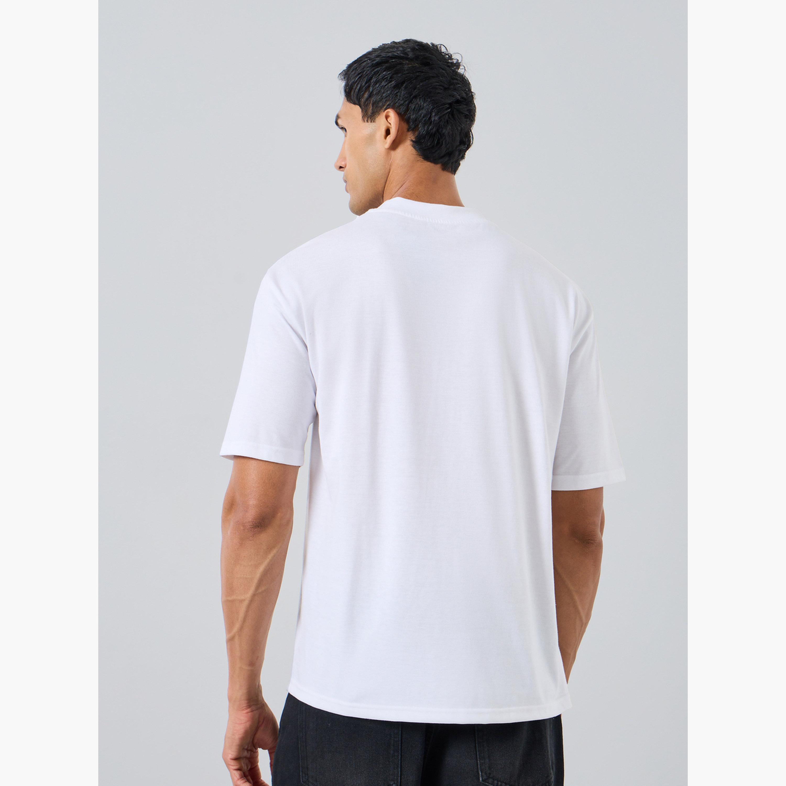 Styli Men White Graphic Slogan Crew Neck T-Shirt-men-clothing-tshirtsandpolos-tshirts-image-5