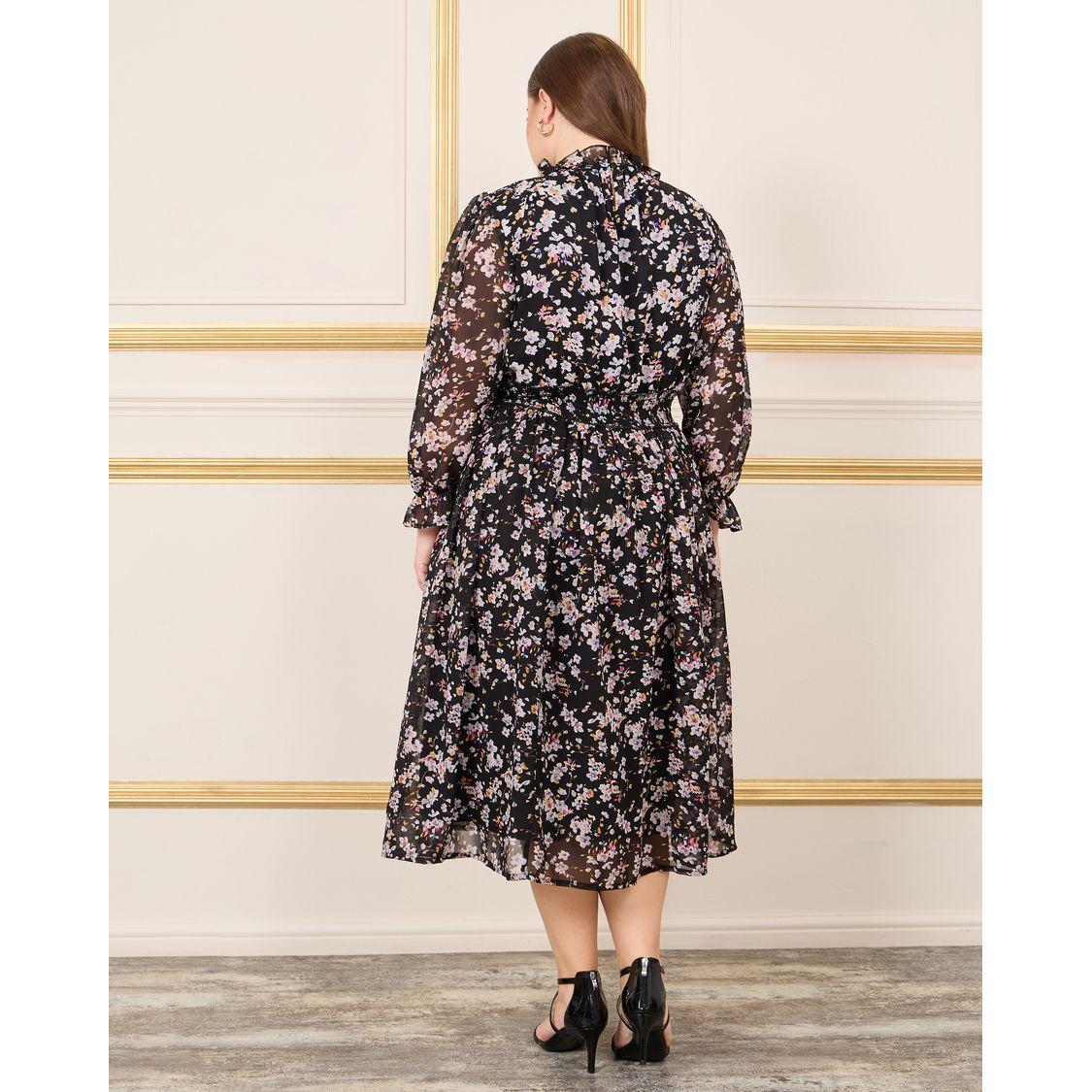فستان ميدي بمقاس كبير وطبعة زهور-women-clothing-dresses-image-4