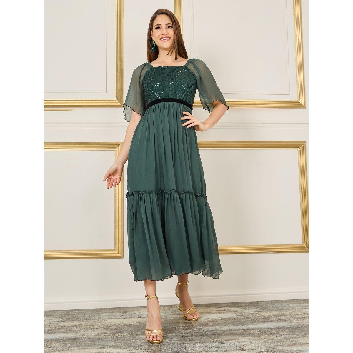 Styli Sequined Embellished Square Neck Maxi Dress-women-clothing-dresses-image-1