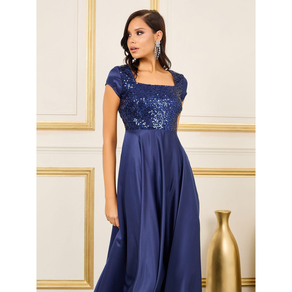 Styli Satin Sequin Detail A-line Maxi Dress-women-clothing-dresses-image-2