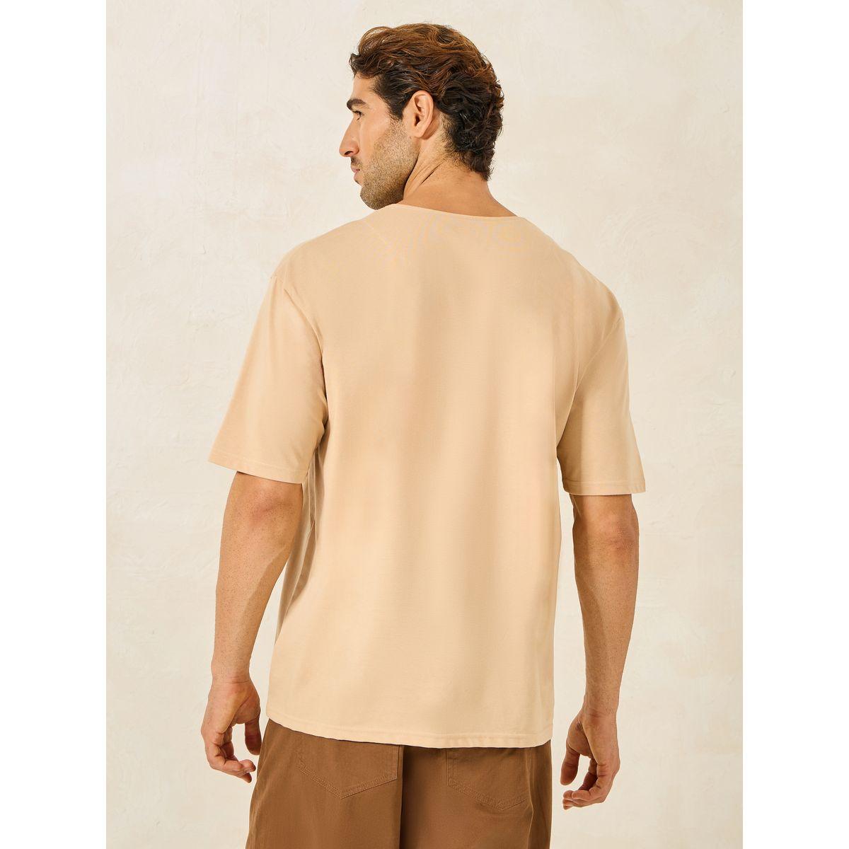 Styli Notch Neck Detail Oversized T-Shirt-men-clothing-tshirtsandpolos-tshirts-image-4