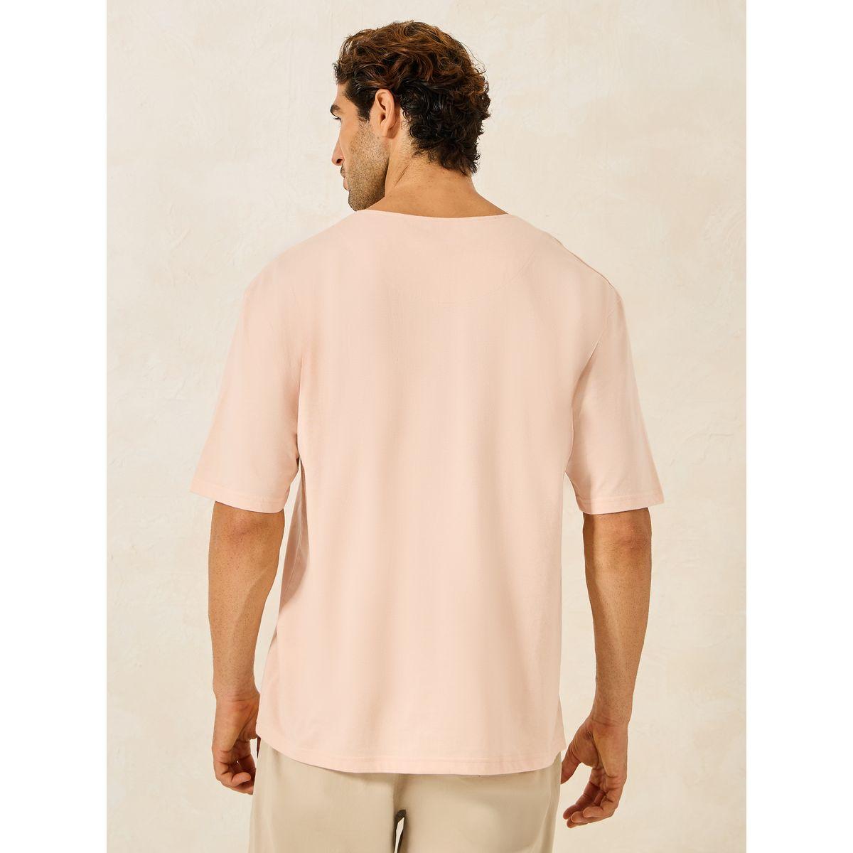 Styli Notch Neck Detail Oversized T-Shirt-men-clothing-tshirtsandpolos-tshirts-image-4
