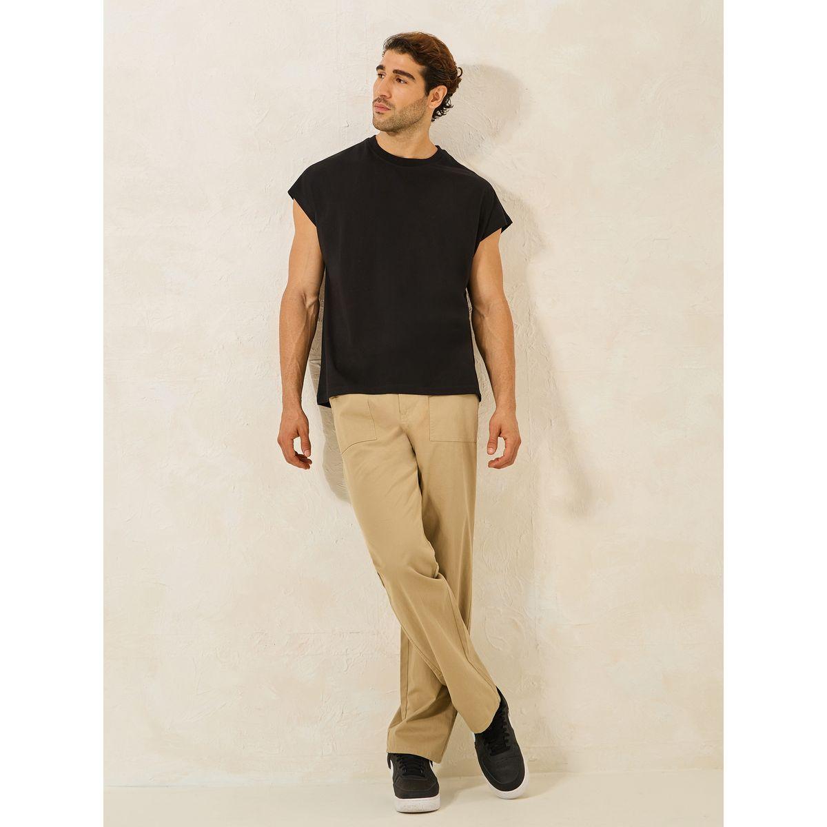 قبعة أنيقة بأكمام قطنية غنية وكبيرة الحجم-men-clothing-tshirtsandpolos-tshirts-image-2