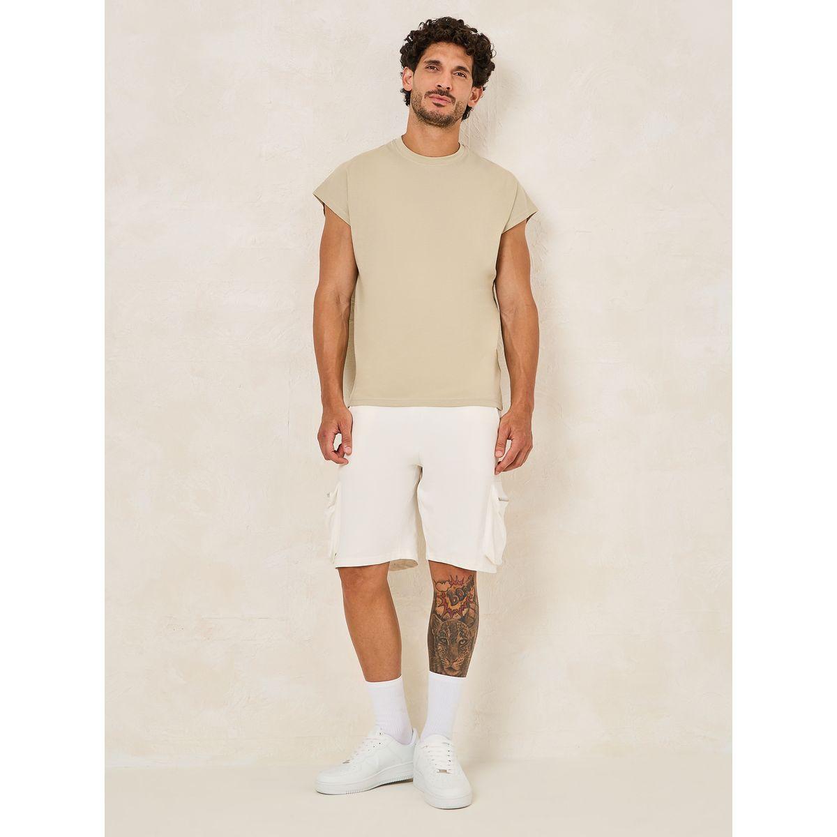 تيشيرت قطن فضفاض باكمام كاب-men-clothing-tshirtsandpolos-tshirts-image-2