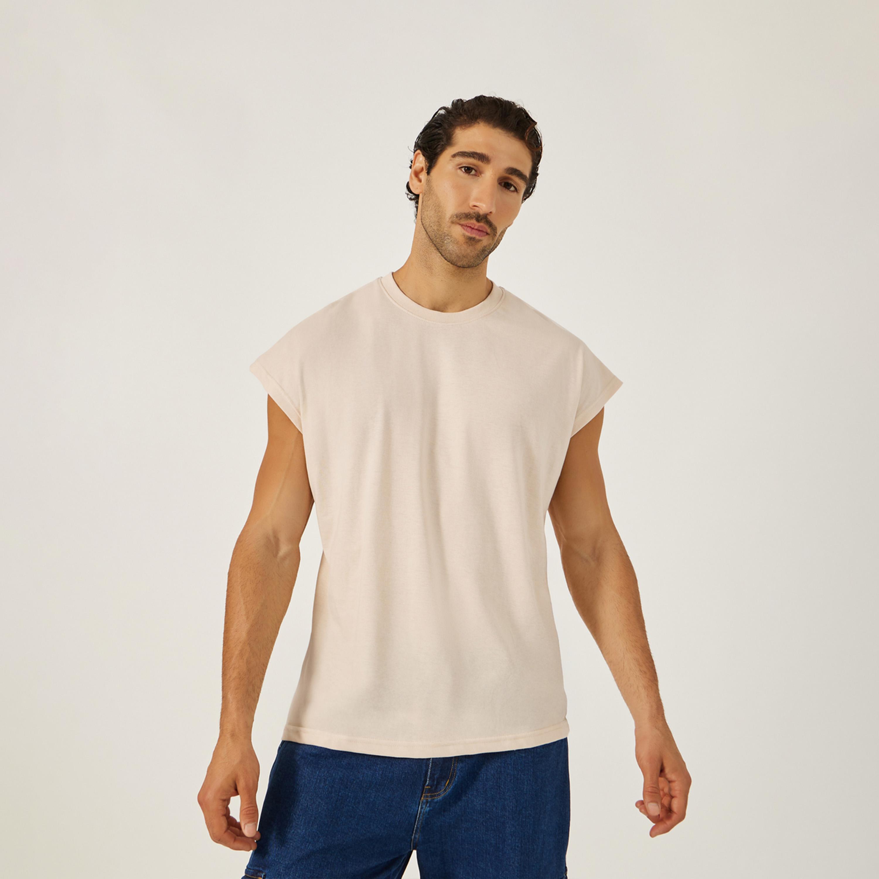 Styli Solid Round Neck Oversized T-Shirt-men-clothing-tshirtsandpolos-tshirts-image-1