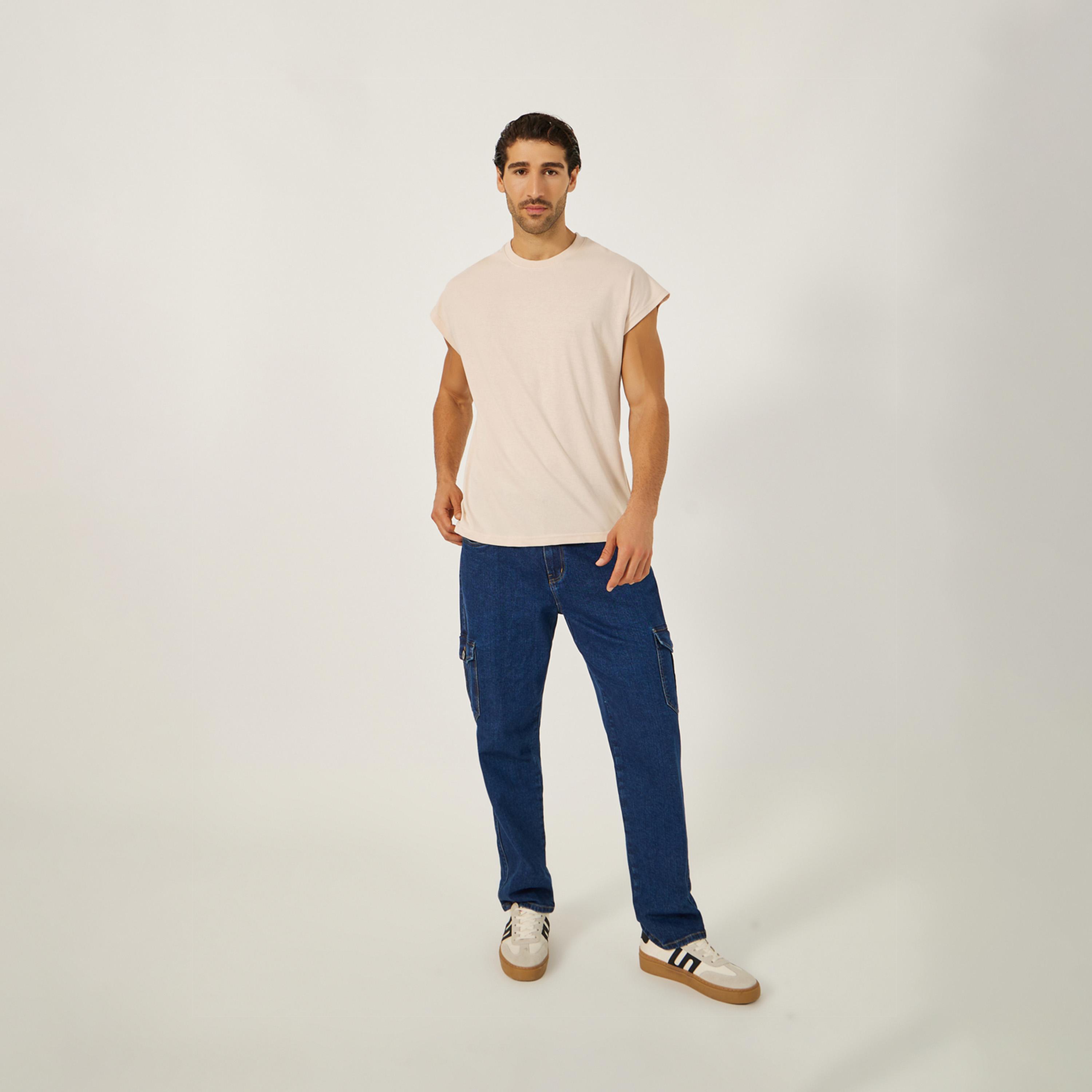 Styli Solid Round Neck Oversized T-Shirt-men-clothing-tshirtsandpolos-tshirts-image-2