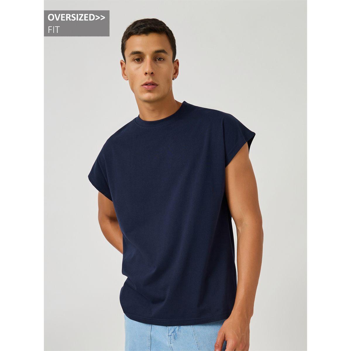 Styli Cap Sleeve Cotton Rich Oversized T-Shirt-men-clothing-tshirtsandpolos-tshirts-image-1