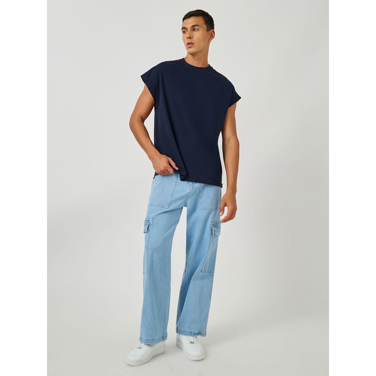 تيشيرت فضفاض بأكمام كاب-men-clothing-tshirtsandpolos-tshirts-image-2
