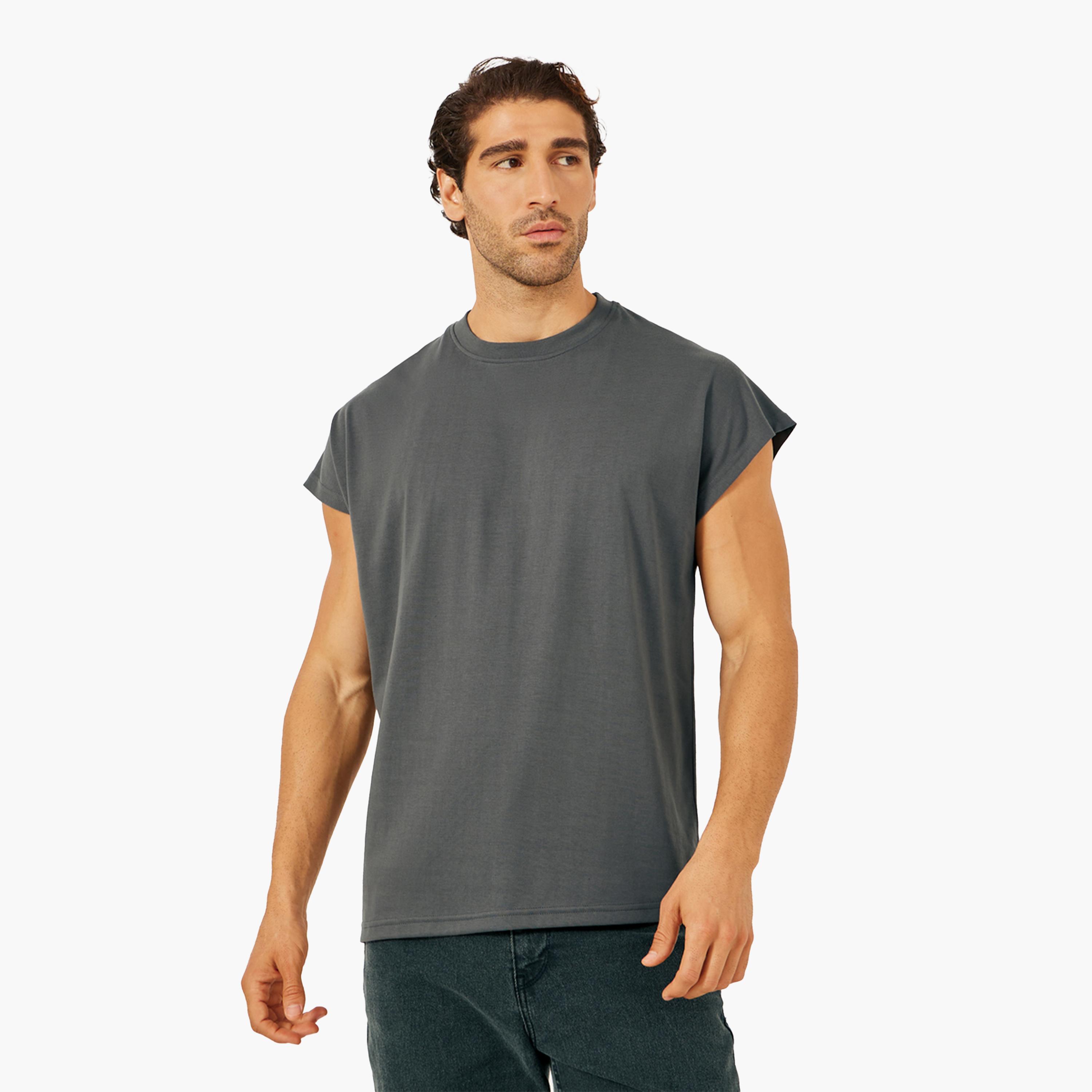 Styli Cap Sleeve Cotton Rich Oversized T-Shirt-men-clothing-tshirtsandpolos-tshirts-image-1