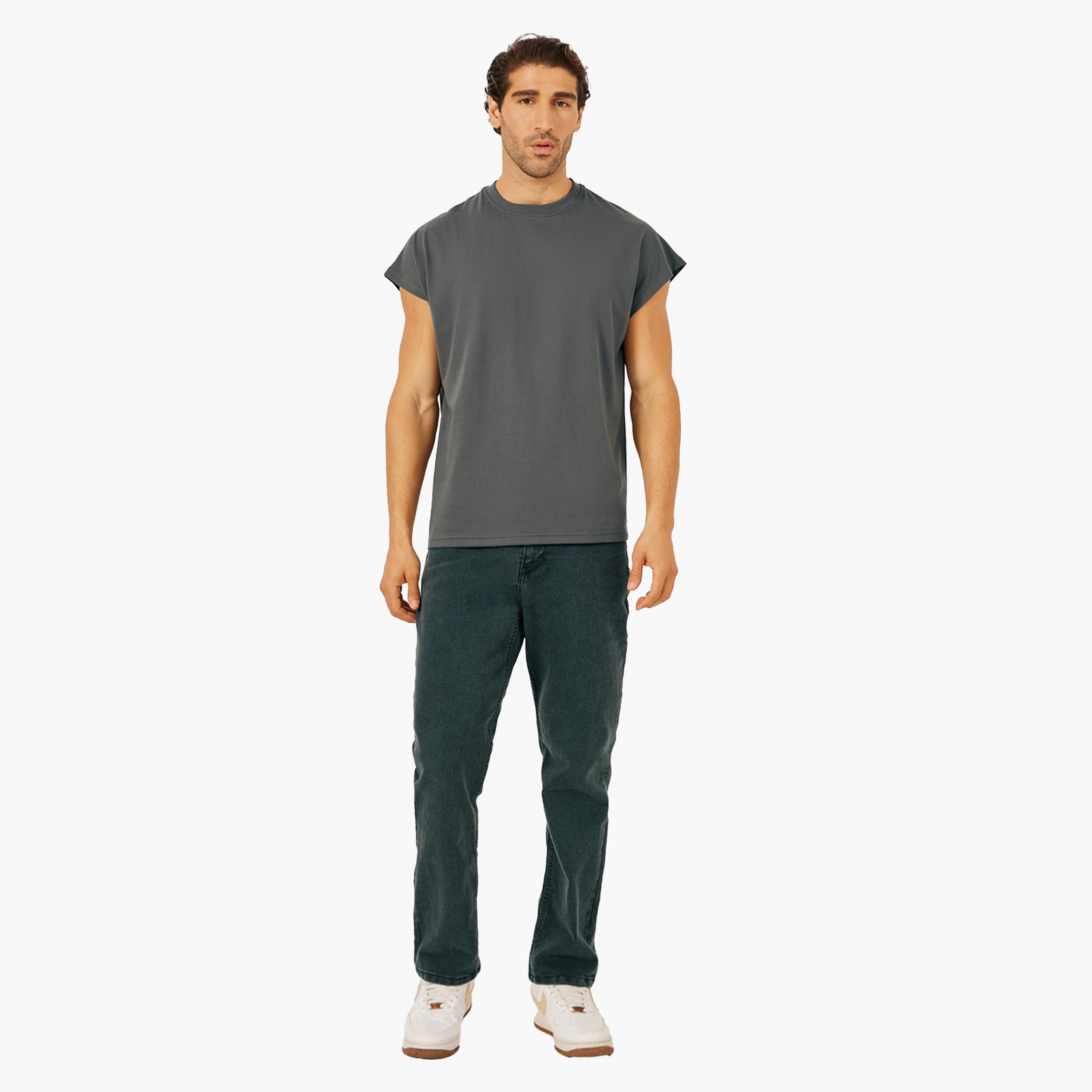 Styli Cap Sleeve Cotton Rich Oversized T-Shirt-men-clothing-tshirtsandpolos-tshirts-image-2