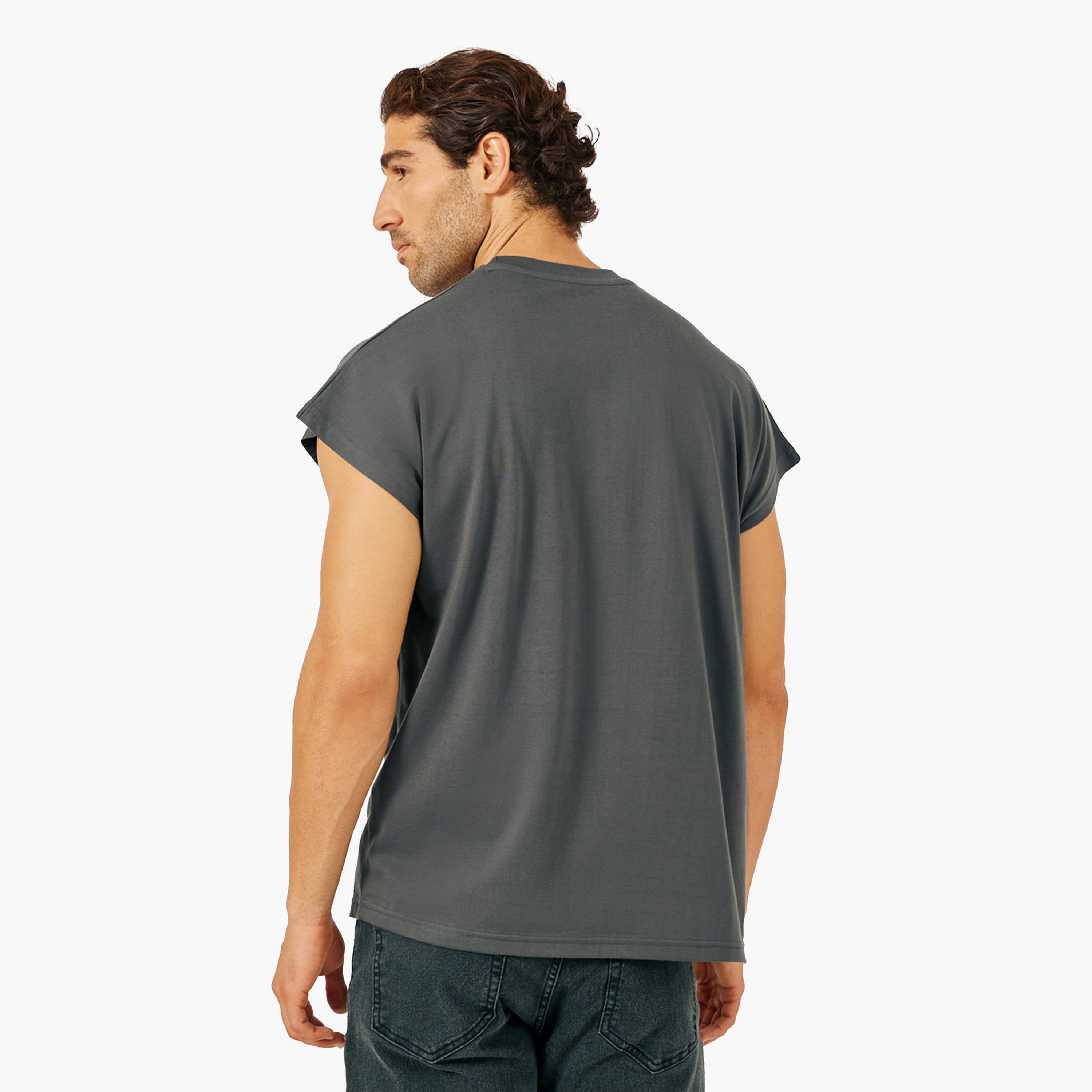 Styli Cap Sleeve Cotton Rich Oversized T-Shirt-men-clothing-tshirtsandpolos-tshirts-image-4