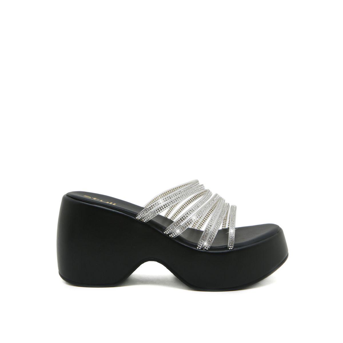 Styli Embellished Multi Strap Wedge Sandals-women-shoes-heels-image-5