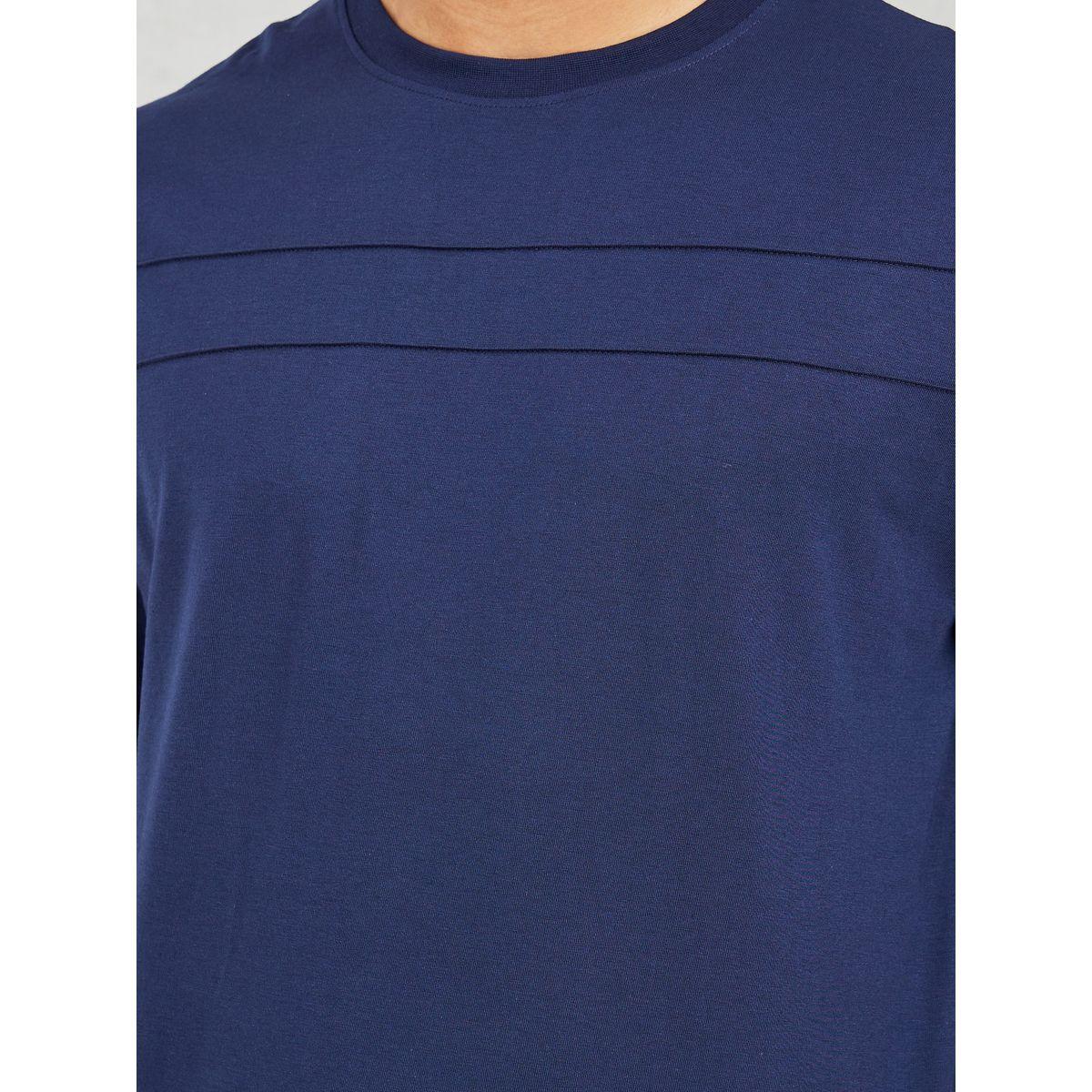 تيشيرت واسع بتفاصيل محزوزة واكمام قصيرة-men-clothing-tshirtsandpolos-tshirts-image-3