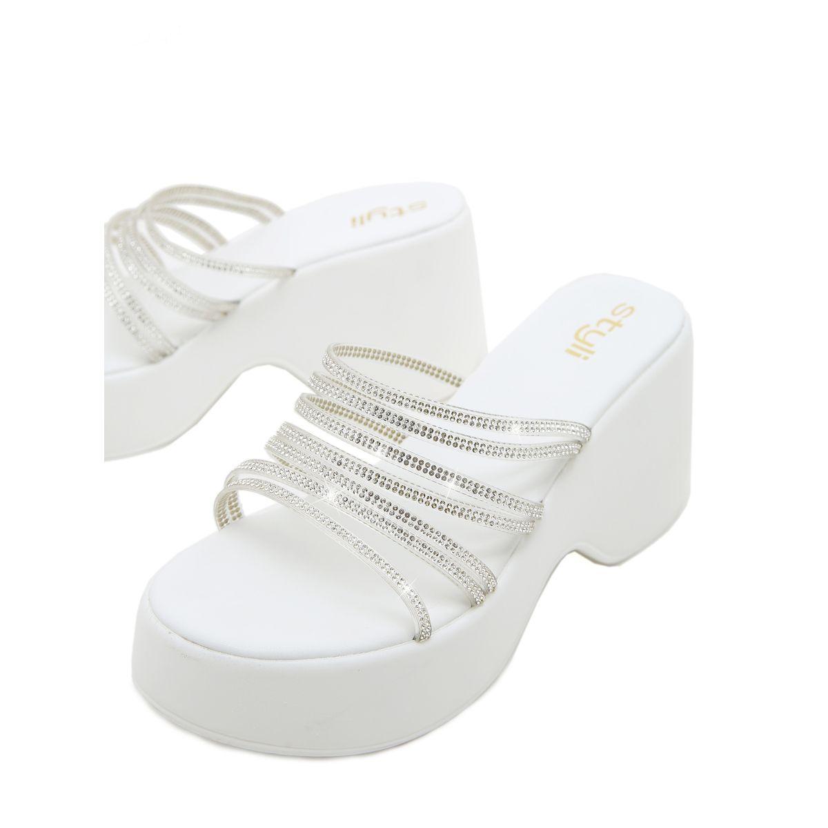 Styli Sparkle Strap Wedge Sandals-women-shoes-heels-image-4