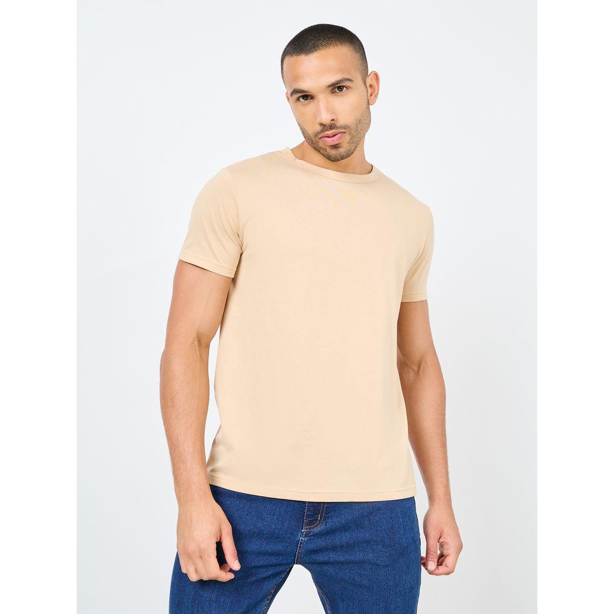 تيشيرت بقصة عادية وياقة دائرية-men-clothing-tshirtsandpolos-tshirts-image-1