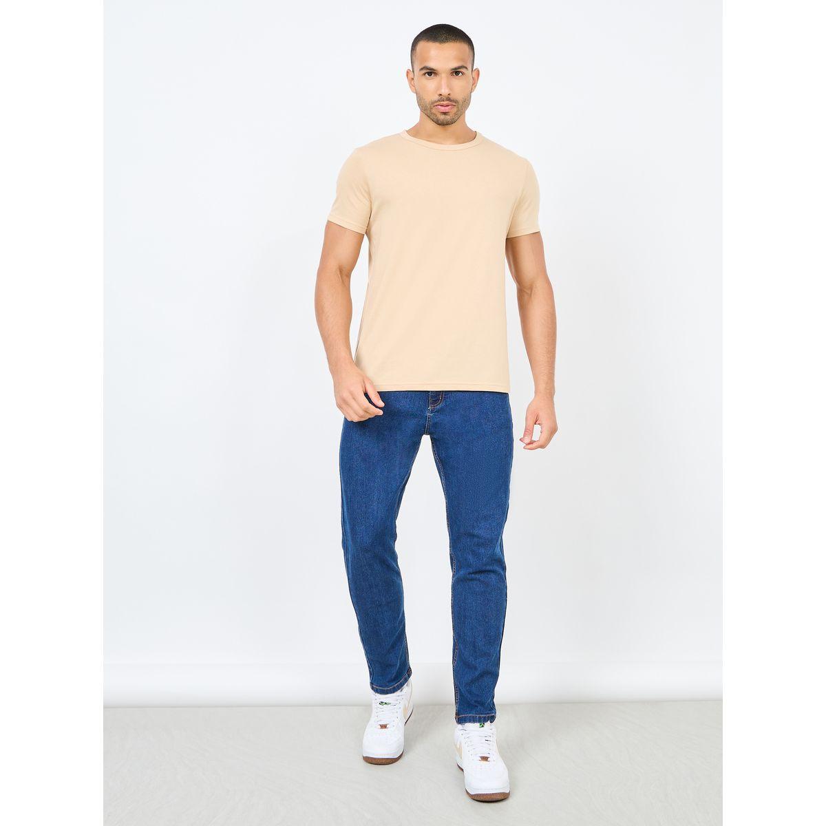 Styli Cotton Rich Binding Crew Neck Regular Fit T-shirt-men-clothing-tshirtsandpolos-tshirts-image-2