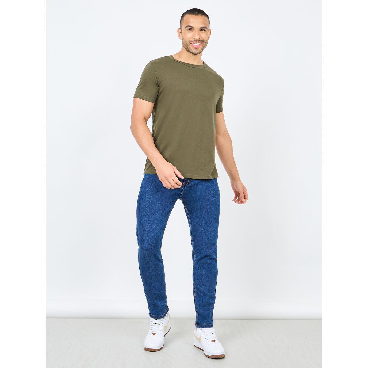 تيشيرت بقصة عادية وياقة دائرية-men-clothing-tshirtsandpolos-tshirts-image-2