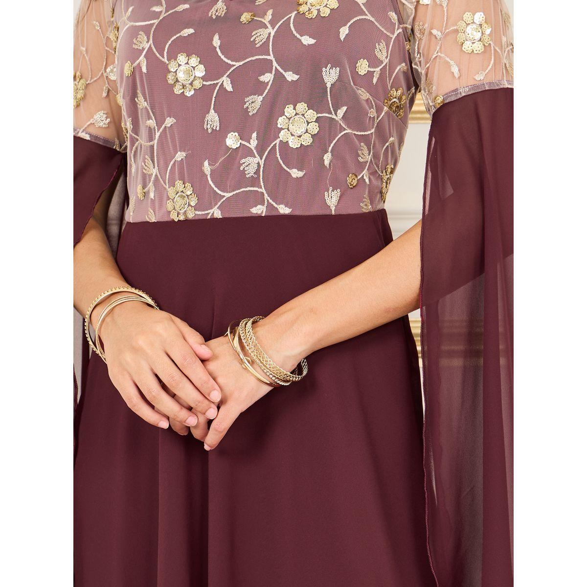 Styli Lace Detail Slit Sleeves A-line Maxi Dress-women-clothing-dresses-image-3
