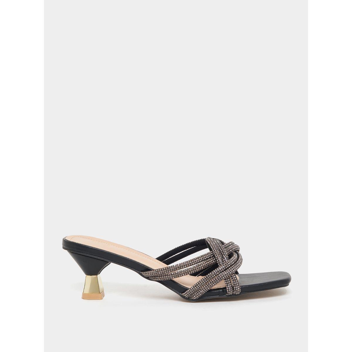 Styli Sparkle Twist Strap Heeled Sandals-women-shoes-heels-image-2