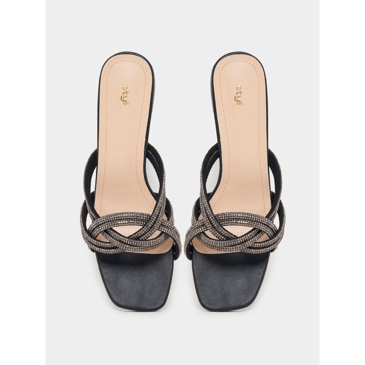Styli Sparkle Twist Strap Heeled Sandals-women-shoes-heels-image-6