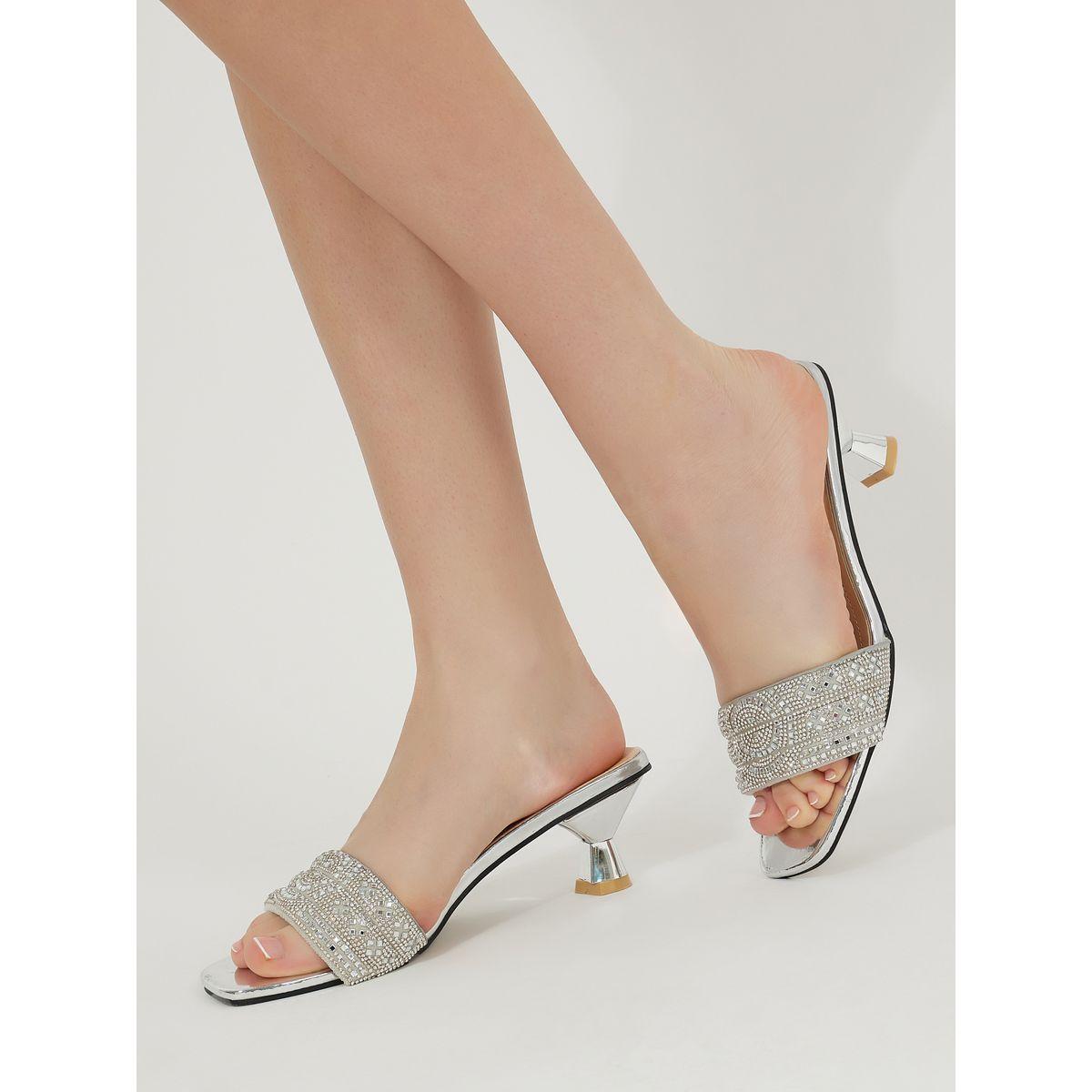 Styli Embellished Wide Strap Heeled Sandals-women-shoes-heels-image-1