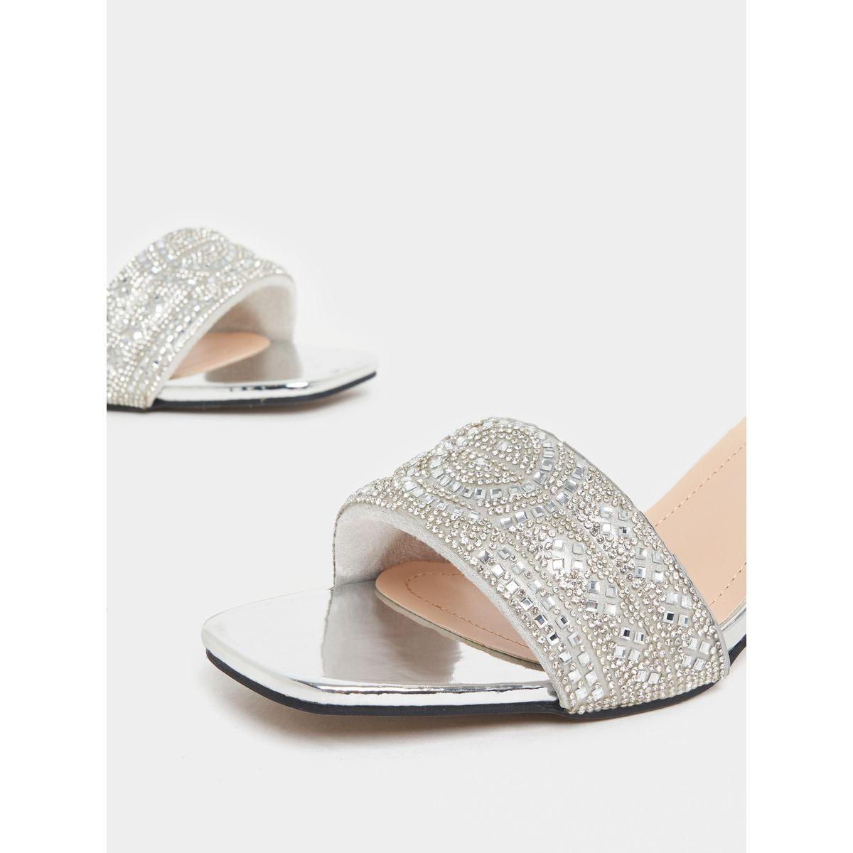 Styli Embellished Wide Strap Heeled Sandals-women-shoes-heels-image-4