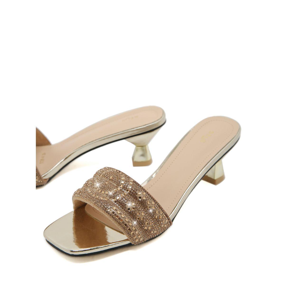 Styli Embellished Single Band Kitten Heel Sandals-women-shoes-heels-image-4