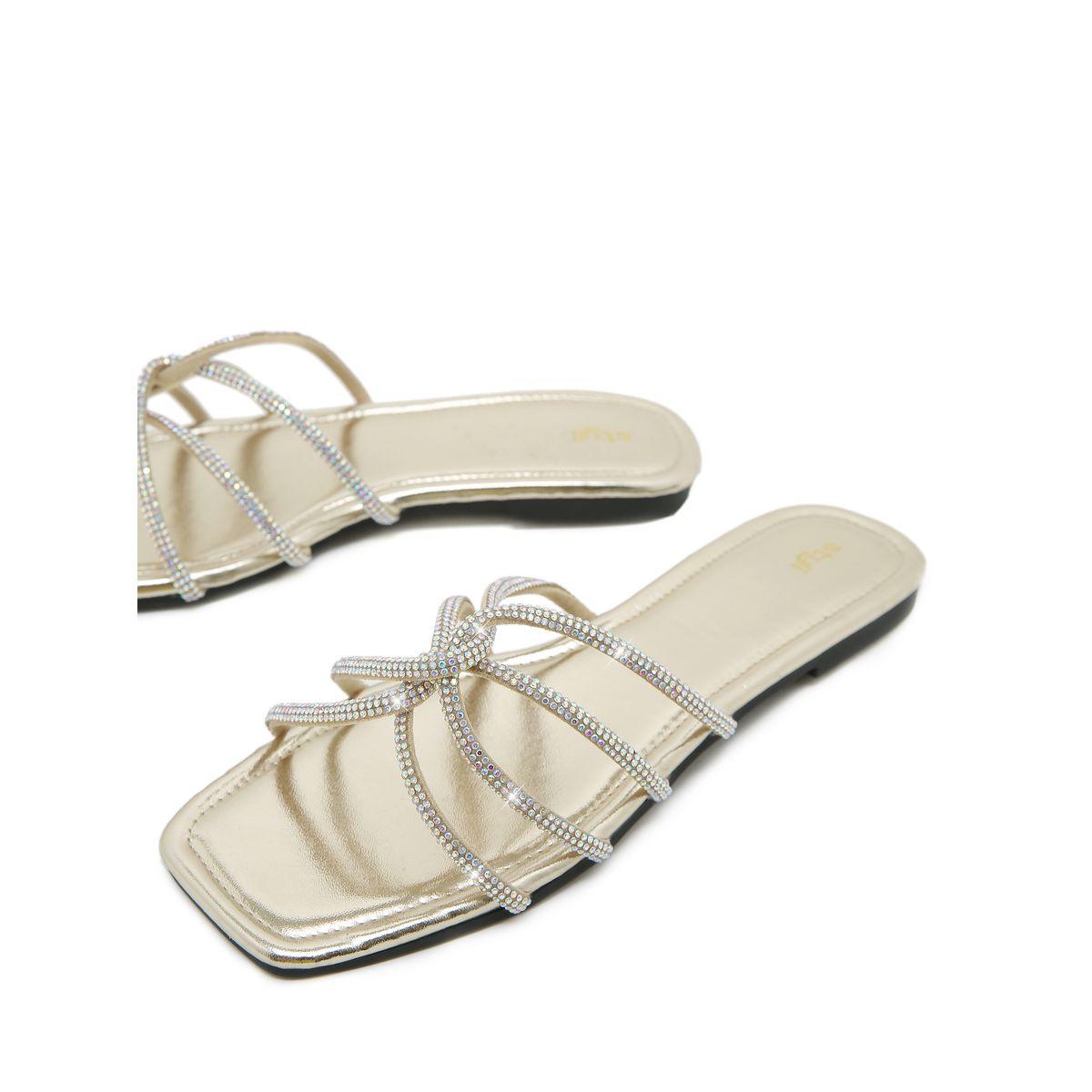 صندل فلات بسيور كروس-women-shoes-sandals-flats-image-4