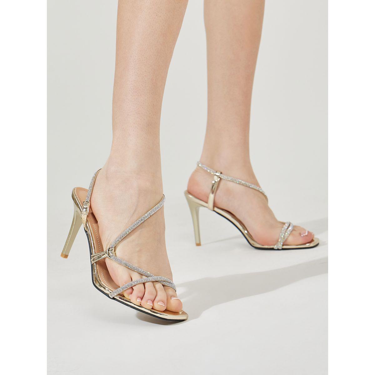 Styli Sparkle Back Strap Stiletto Heel Sandals-women-shoes-heels-image-1