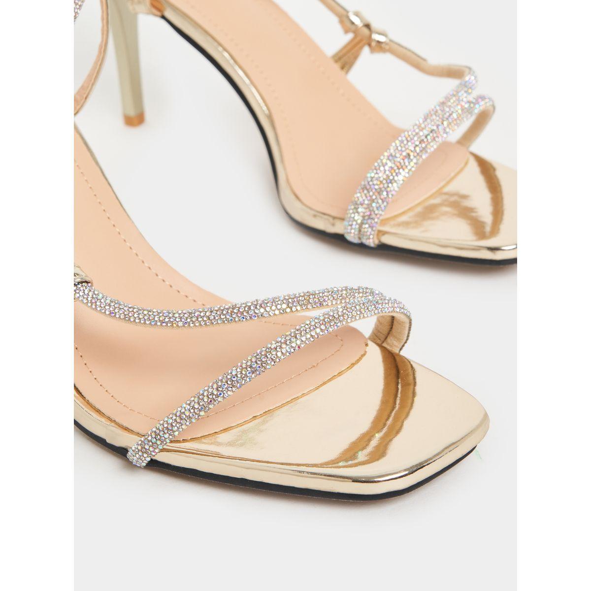 Styli Sparkle Back Strap Stiletto Heel Sandals-women-shoes-heels-image-4