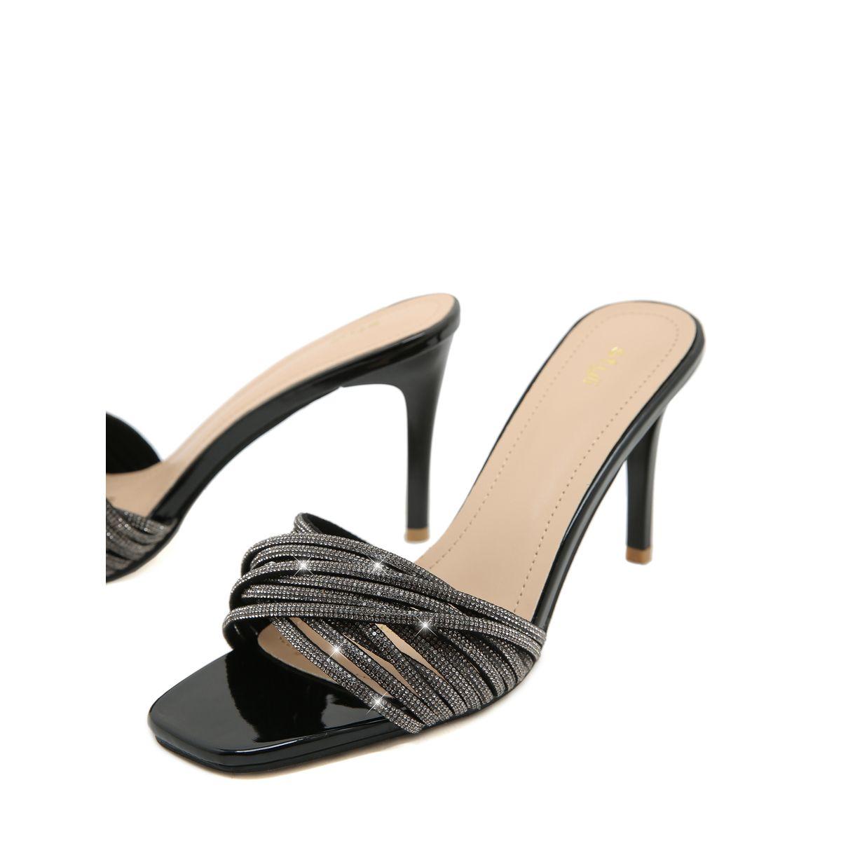 Styli Embellished Criss Cross Strap Stiletto Heel Sandals-women-shoes-heels-image-4