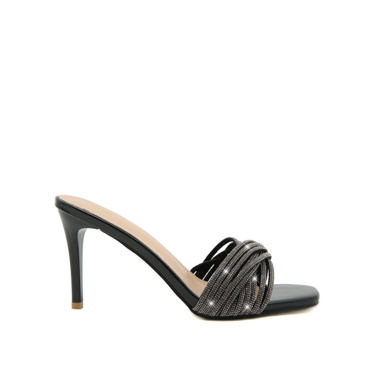 Styli Embellished Criss Cross Strap Stiletto Heel Sandals-women-shoes-heels-image-5
