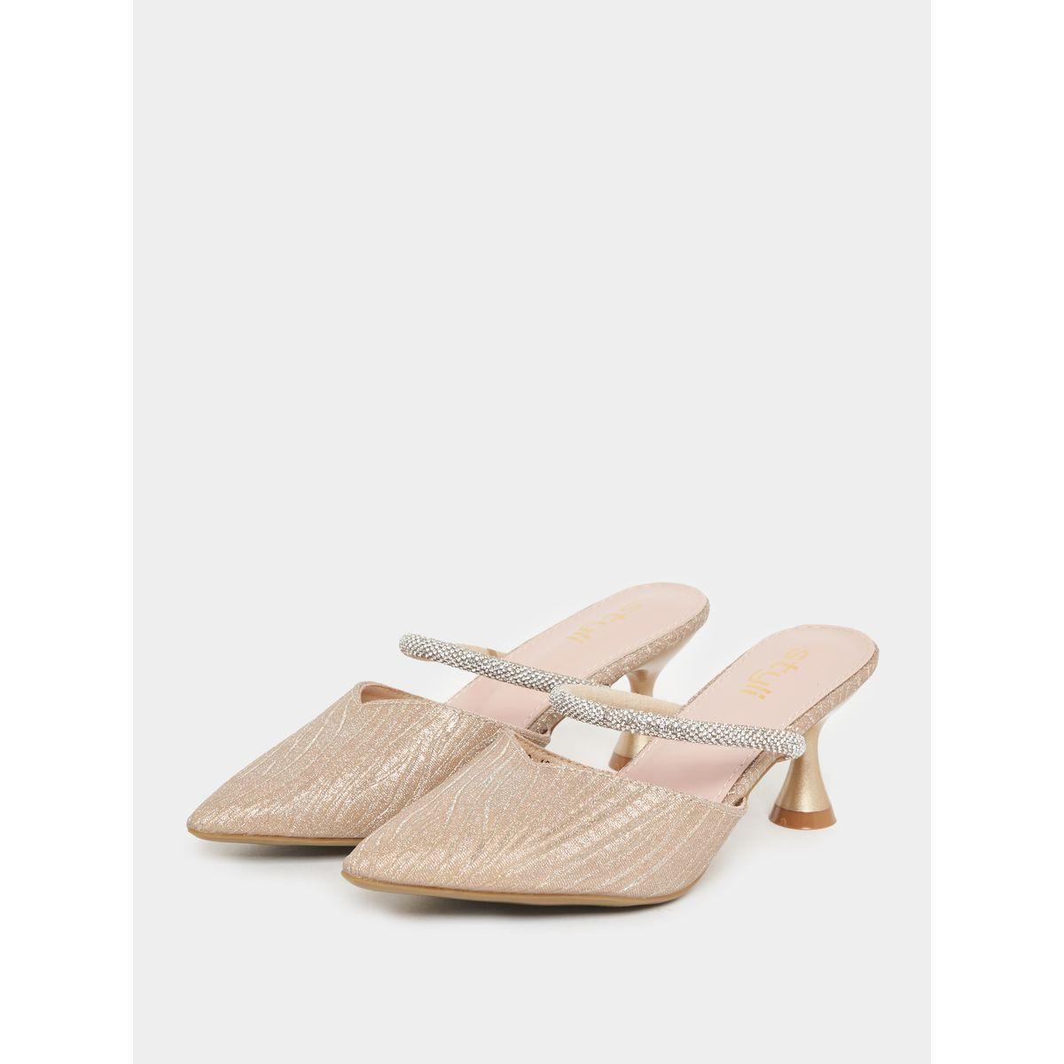 Styli Sparkle Strap Pointed Toe Mules-women-shoes-heels-image-2
