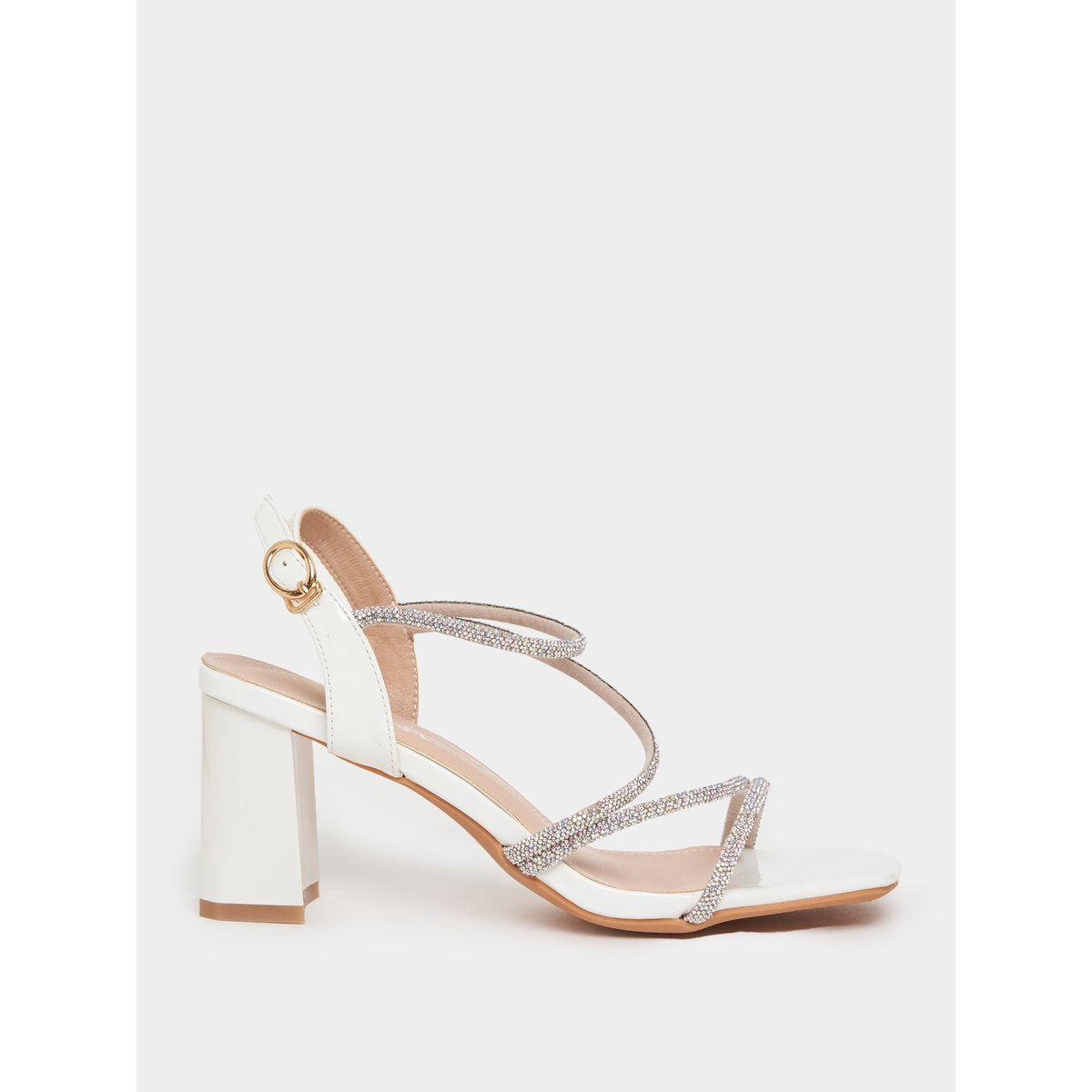 Styli Sparkle Strap Block Heel Sandals-women-shoes-sandals-heeled-image-2