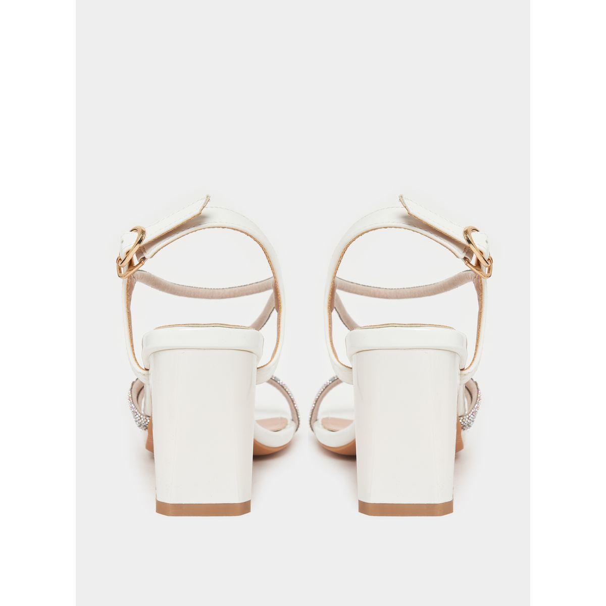 Styli Sparkle Strap Block Heel Sandals-women-shoes-sandals-heeled-image-5