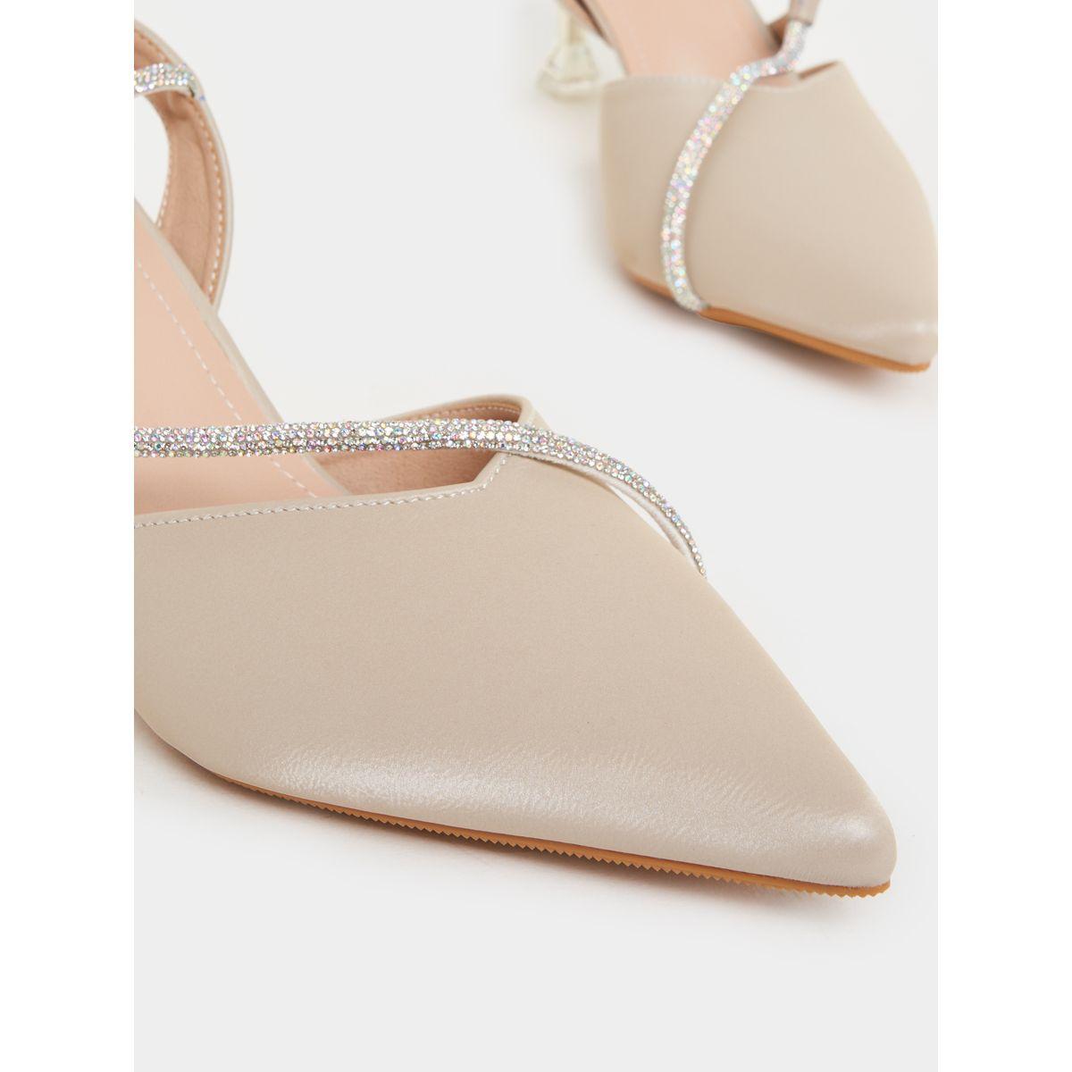 Styli Twisted Sparkle Back Strap Heeled Pumps-women-shoes-heels-image-4