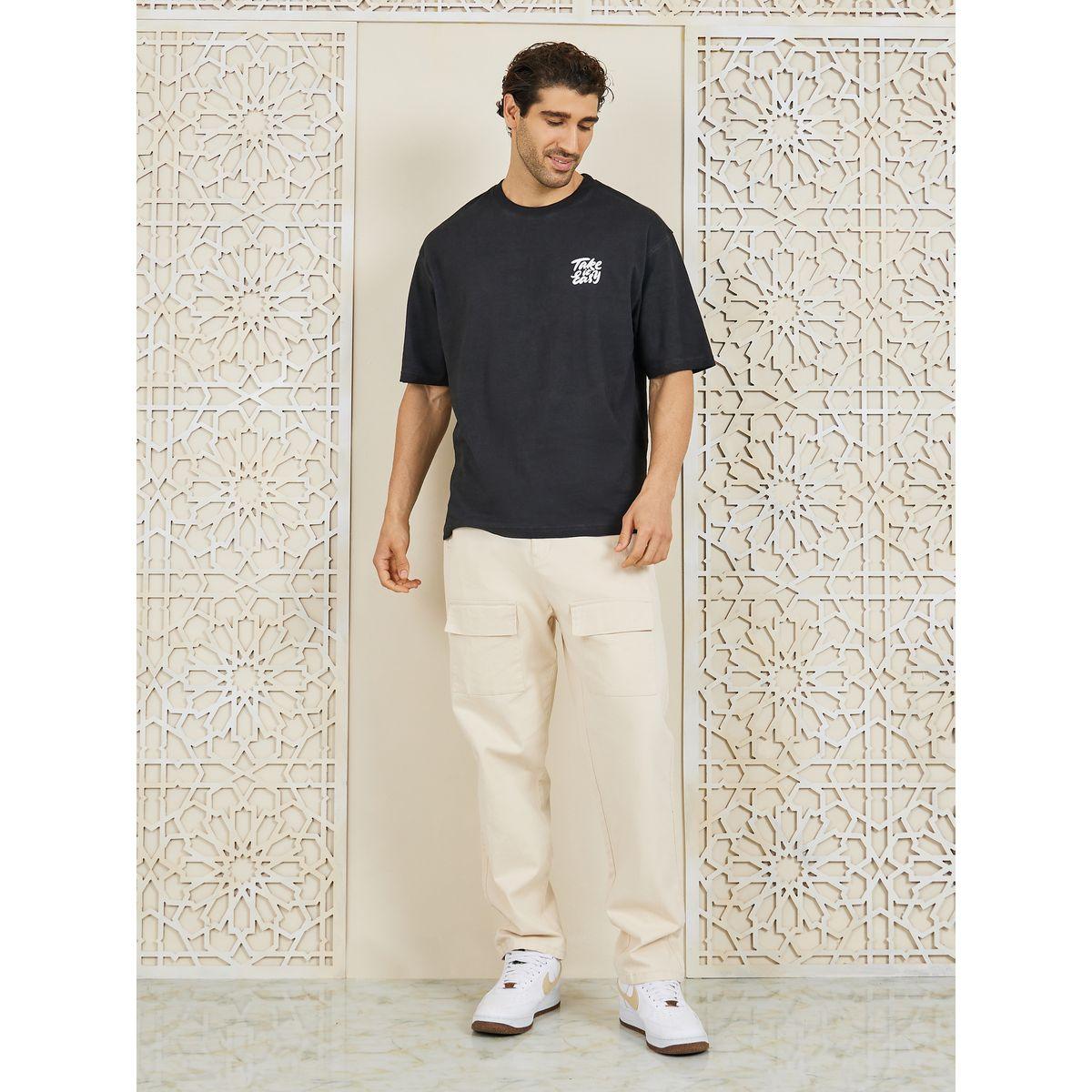 Styli Oversized Acid Wash Take It Easy Chest Print T-shirt-men-clothing-tshirtsandpolos-tshirts-image-2