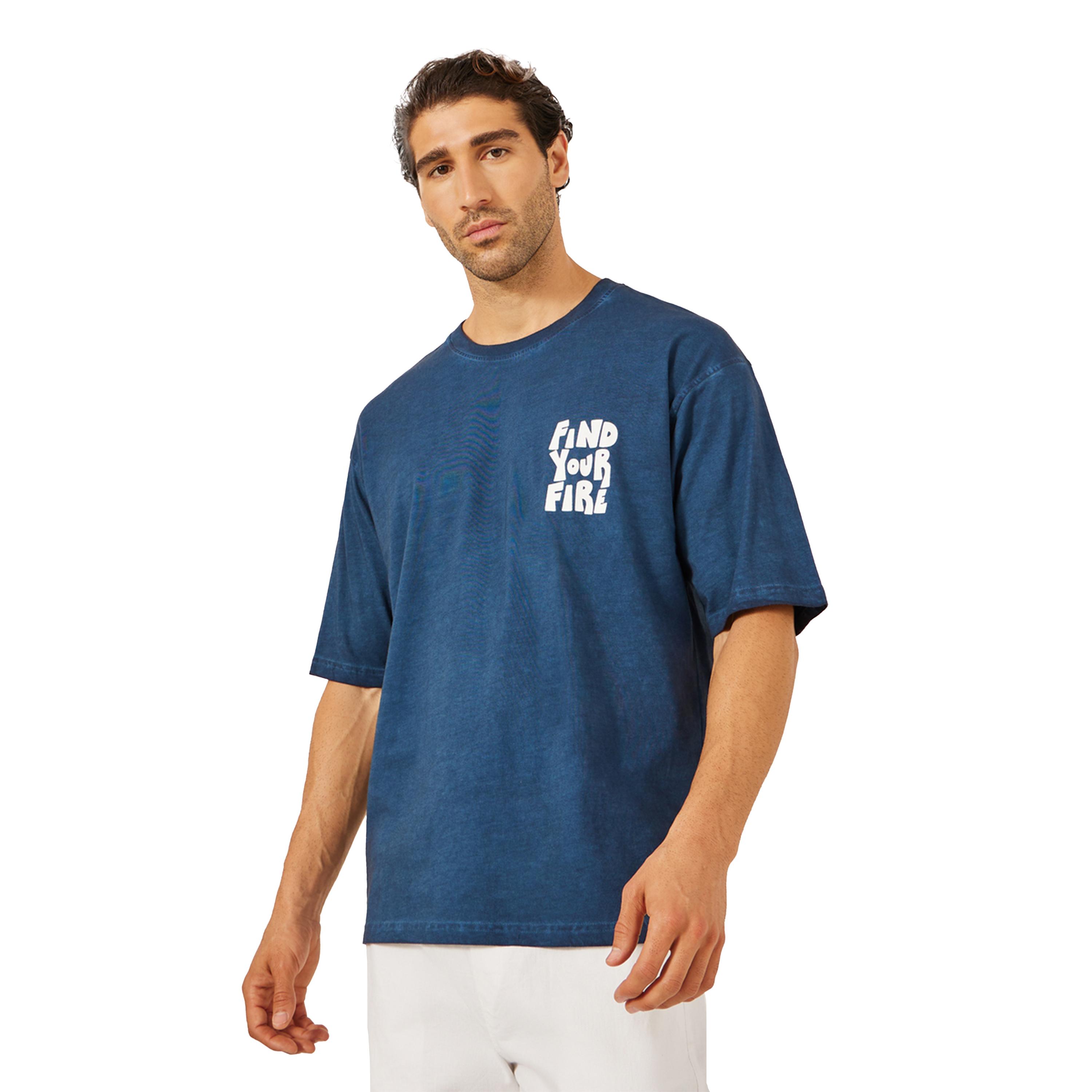 Styli Oversized Acid Washed Take It Easy Chest Print T-Shirt-men-clothing-tshirtsandpolos-tshirts-image-1