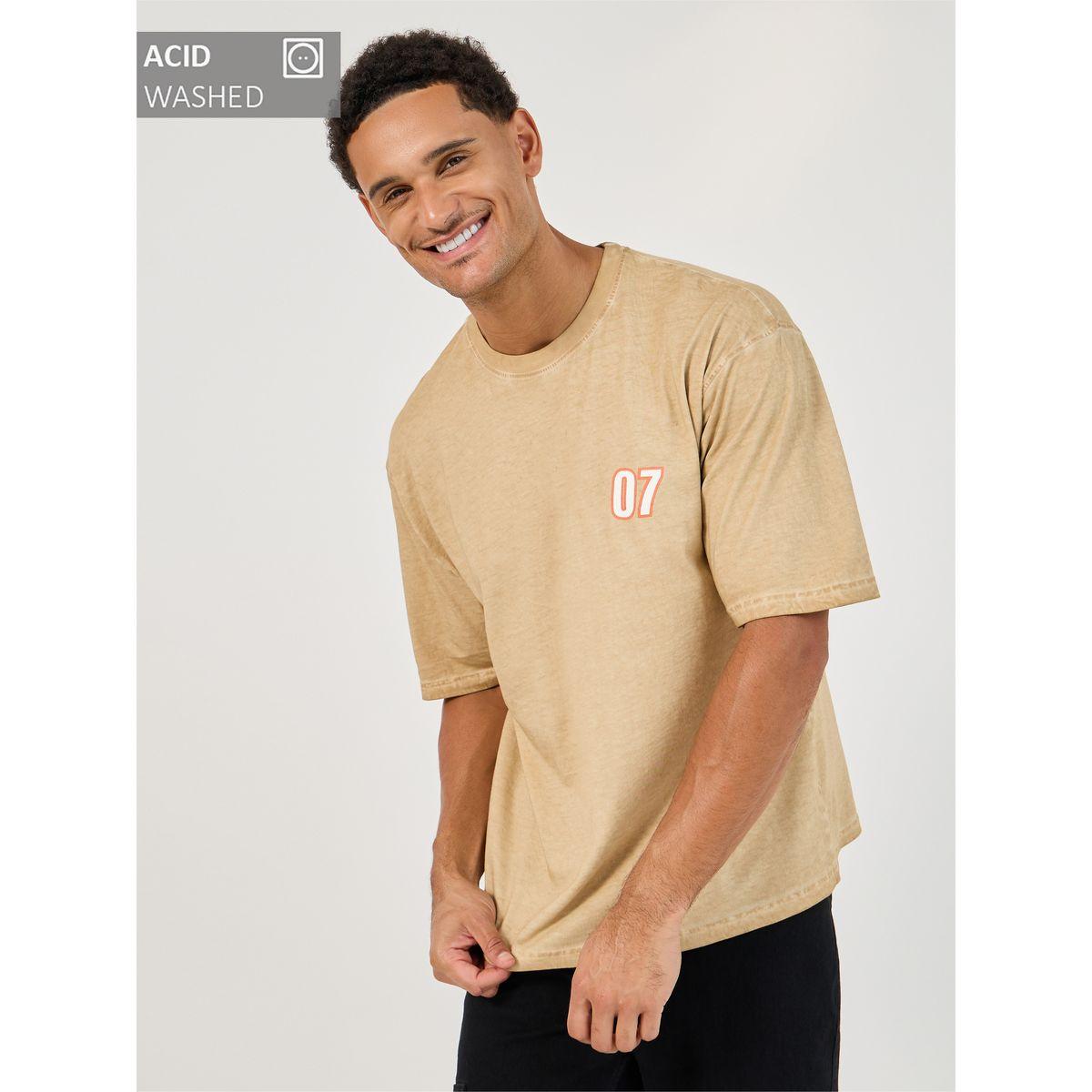 Styli Acid Washed Graphic Print Oversized T-Shirt-men-clothing-tshirtsandpolos-tshirts-image-1
