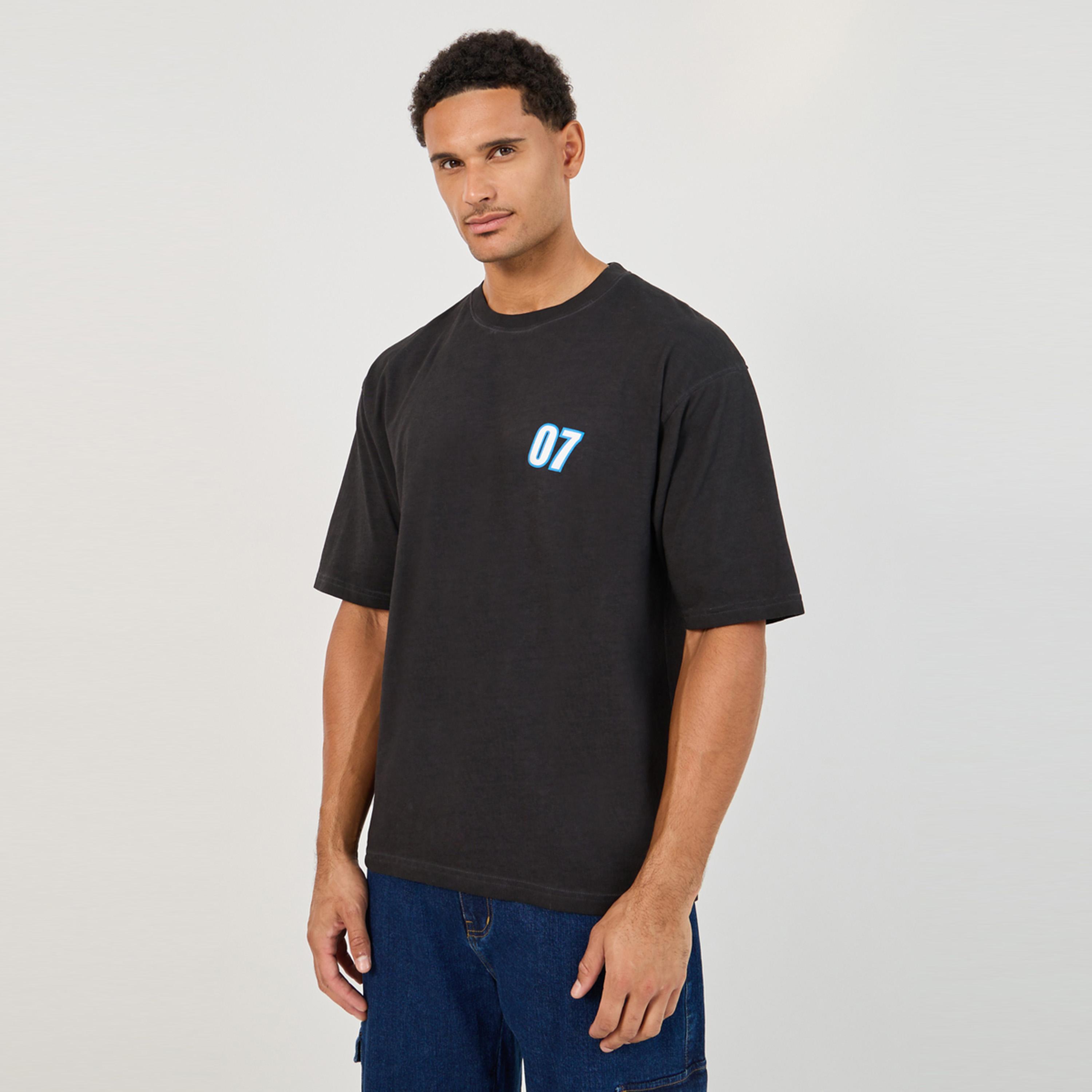 Styli Acid Washed Graphic Print Oversized T-Shirt-men-clothing-tshirtsandpolos-tshirts-image-1