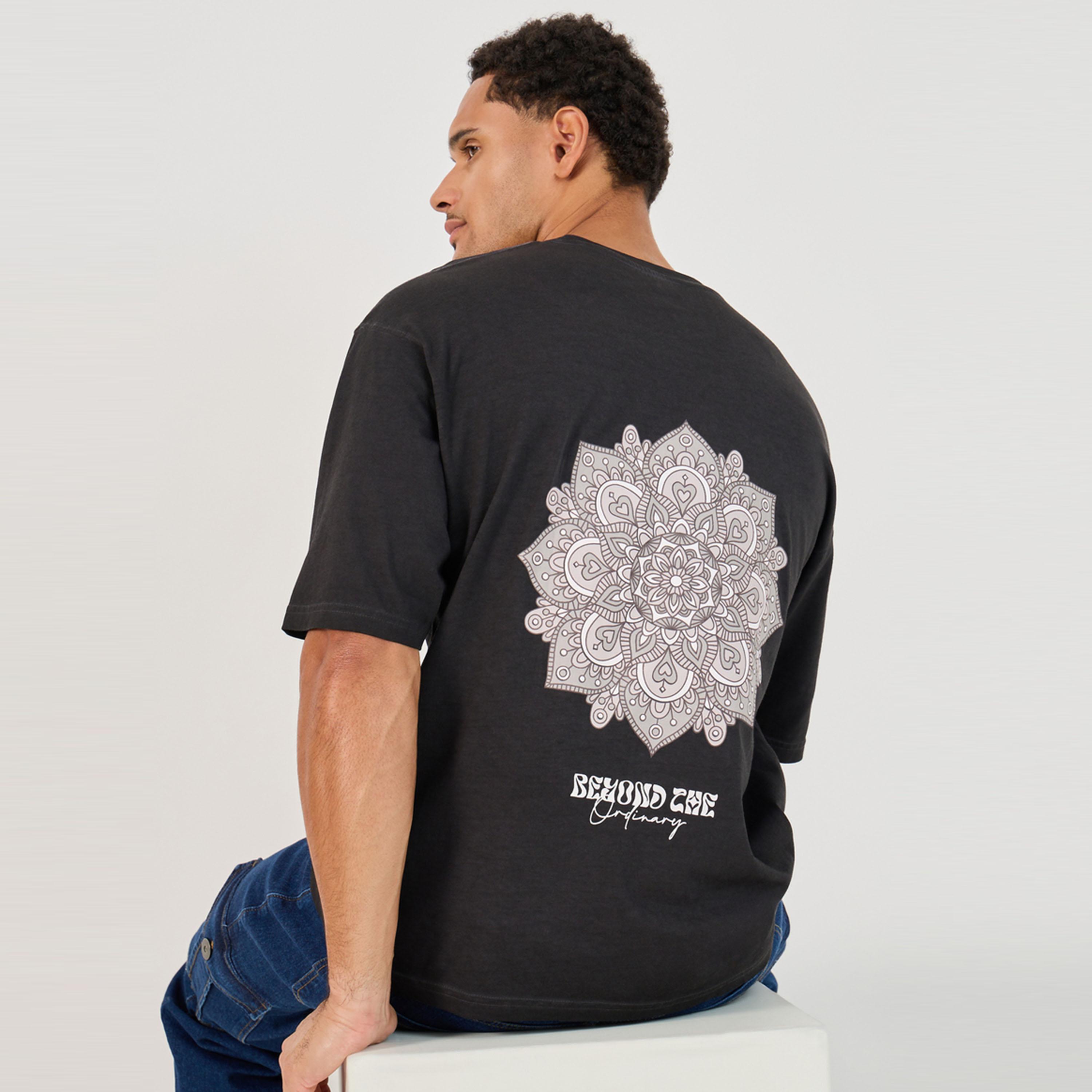 Styli Acid Wash Back Graphic Print Oversized T-Shirt-men-clothing-tshirtsandpolos-tshirts-image-1