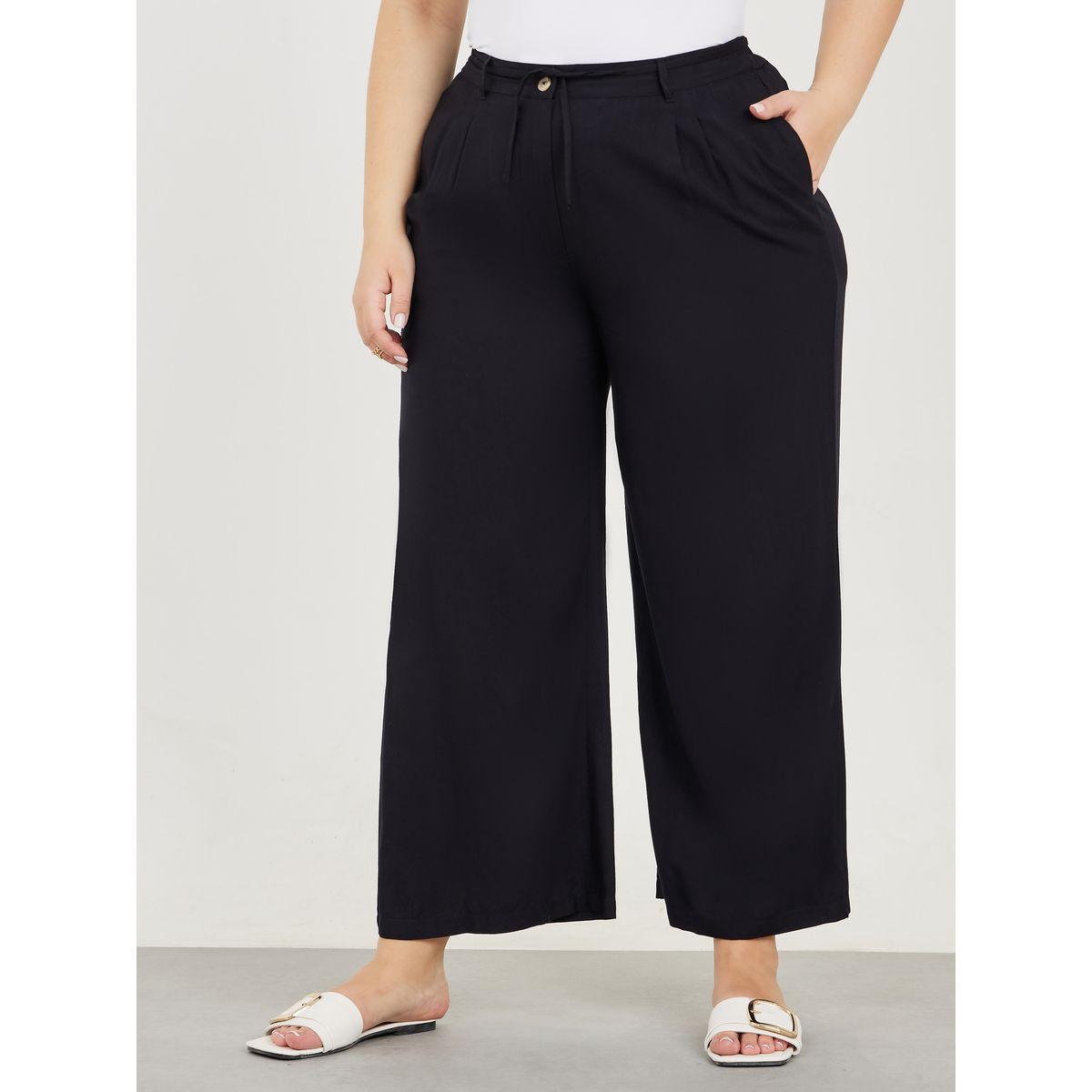بنطال بارجل واسعة ورباط خصر-women-clothing-bottoms-trousers-image-1